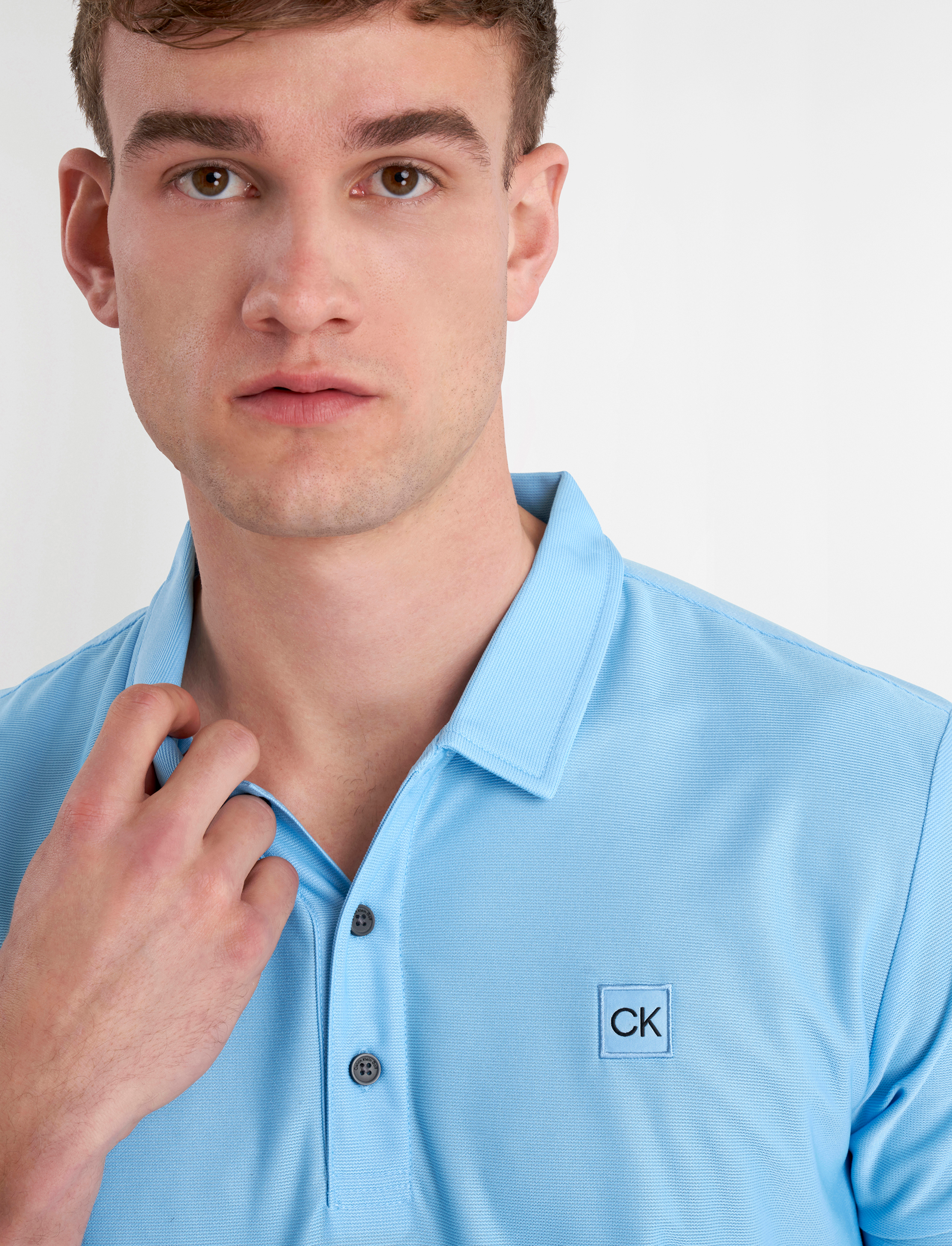 Calvin Klein Golf - CLASSIC POLO WITH WOVEN BADGE - sky blue - 4
