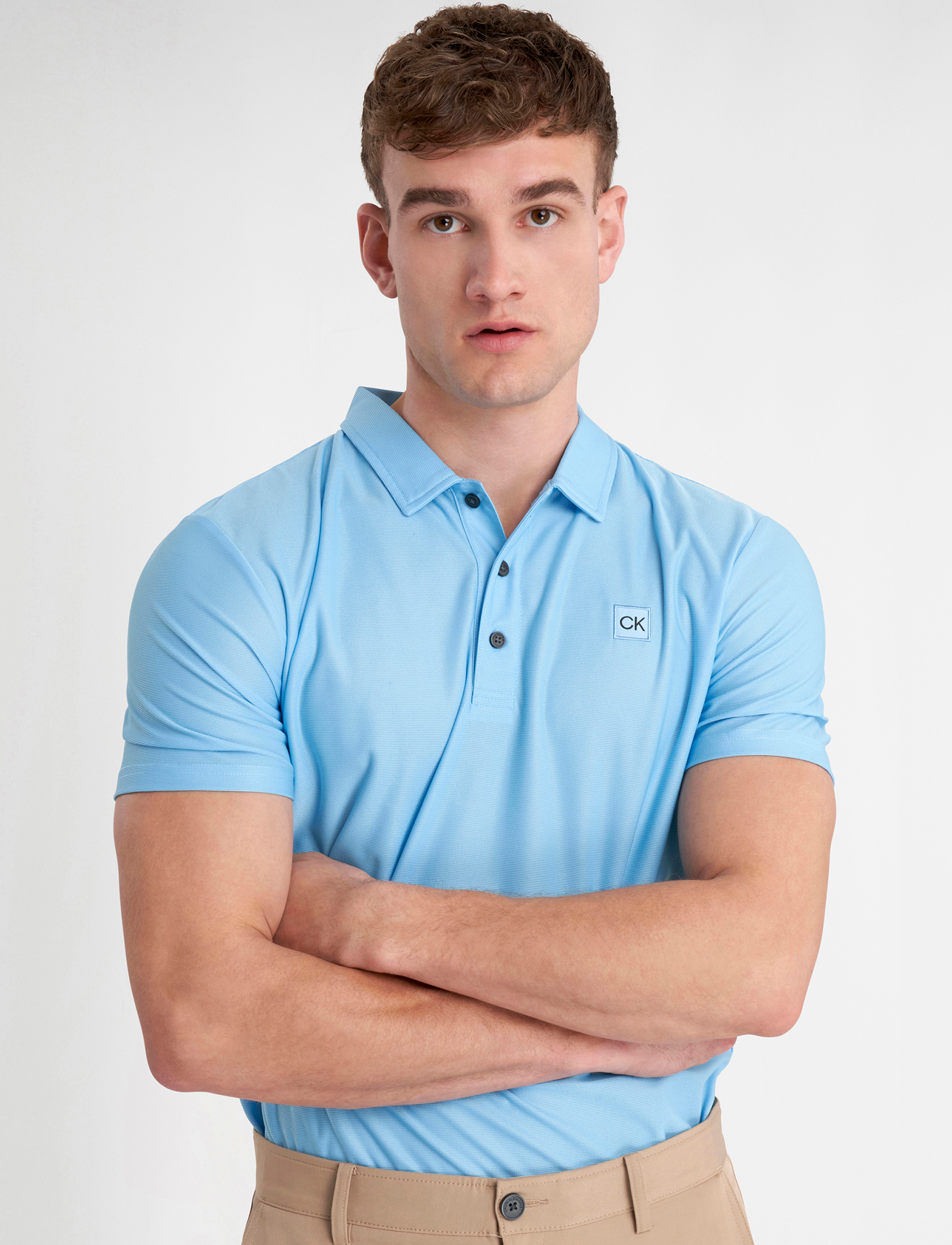 Calvin Klein Golf - CLASSIC POLO WITH WOVEN BADGE - sky blue - 5