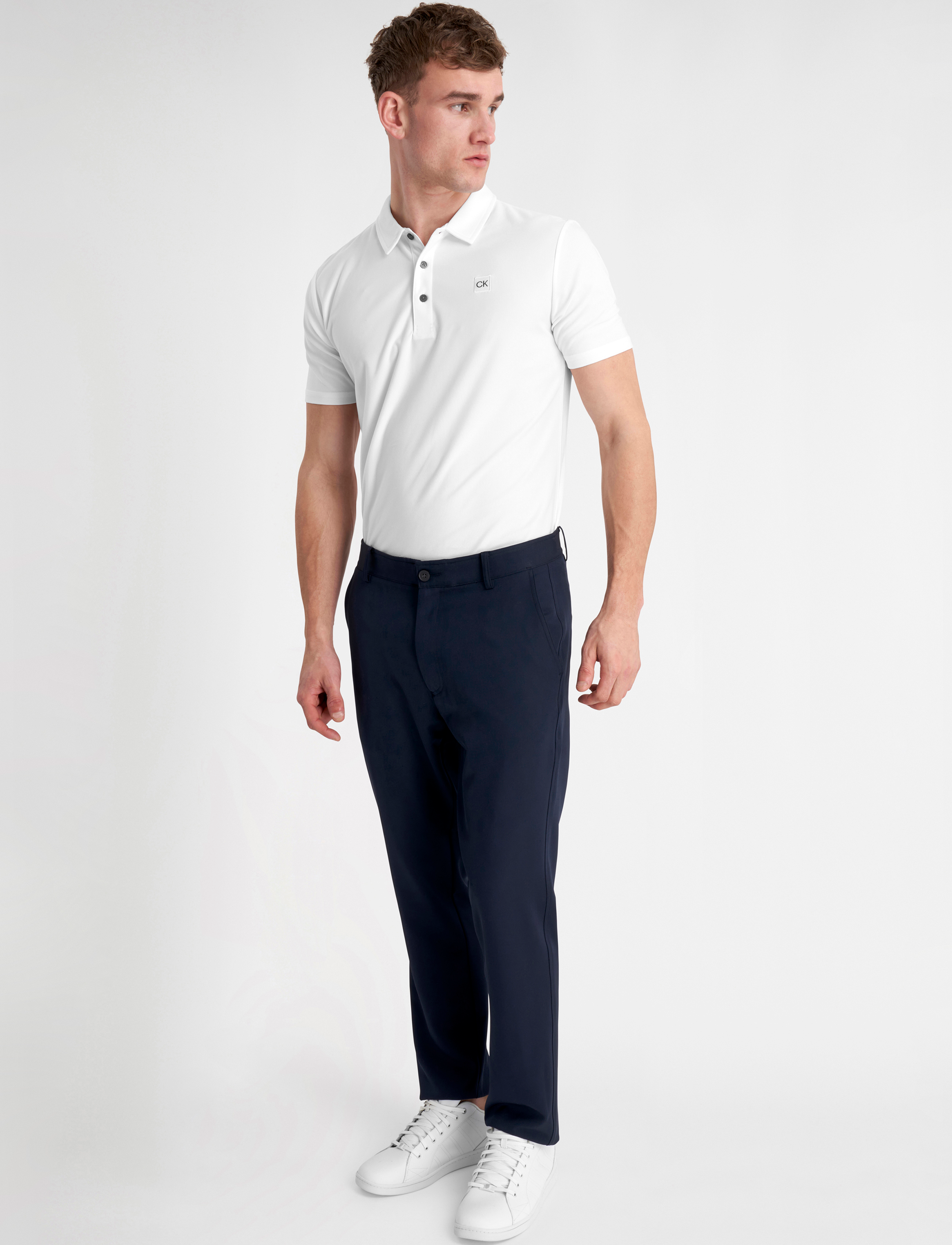 Calvin Klein Golf - CLASSIC POLO WITH WOVEN BADGE - white - 3