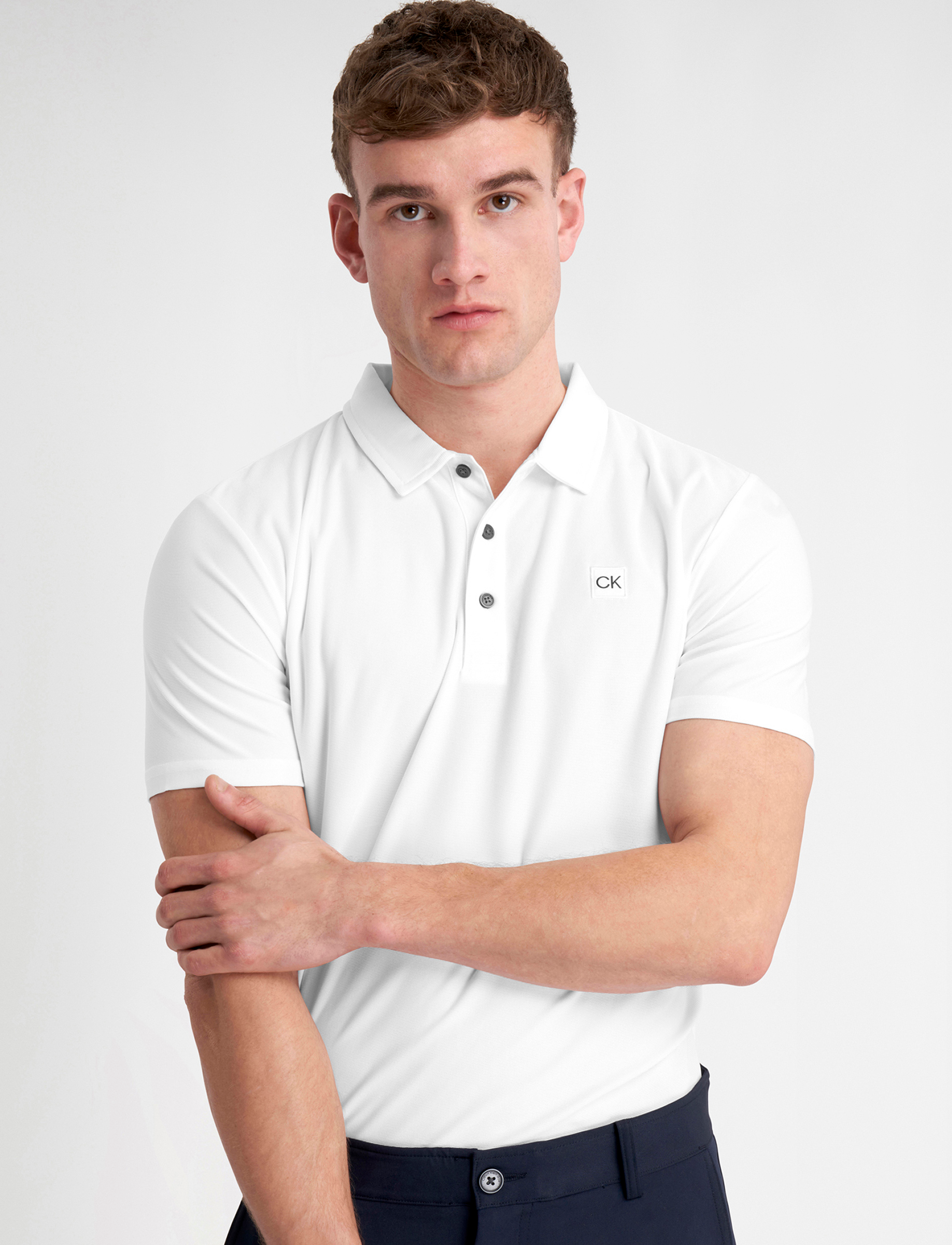 Calvin Klein Golf - CLASSIC POLO WITH WOVEN BADGE - white - 5