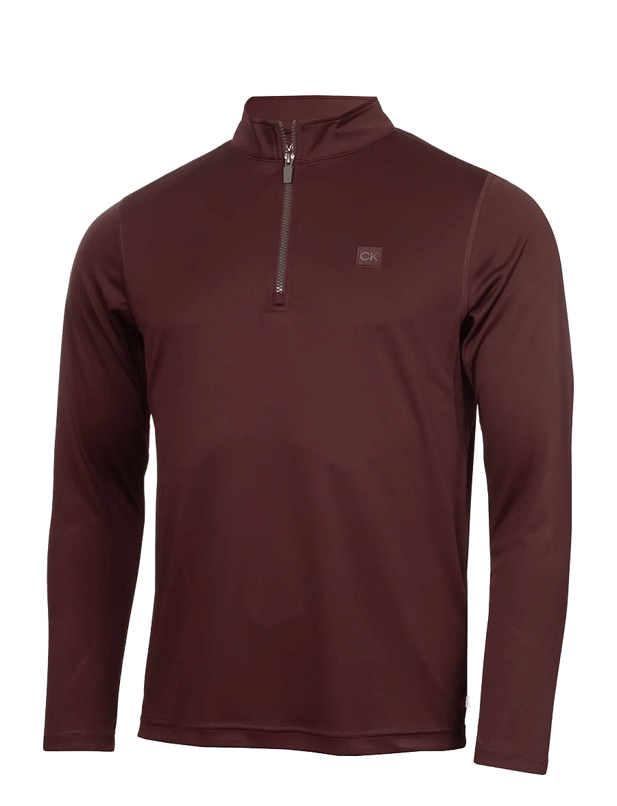 Calvin Klein Golf - ADVANCE 1/4 ZIP LAYERING - funktionsunterwäsche - oberteile - burgundy - 1