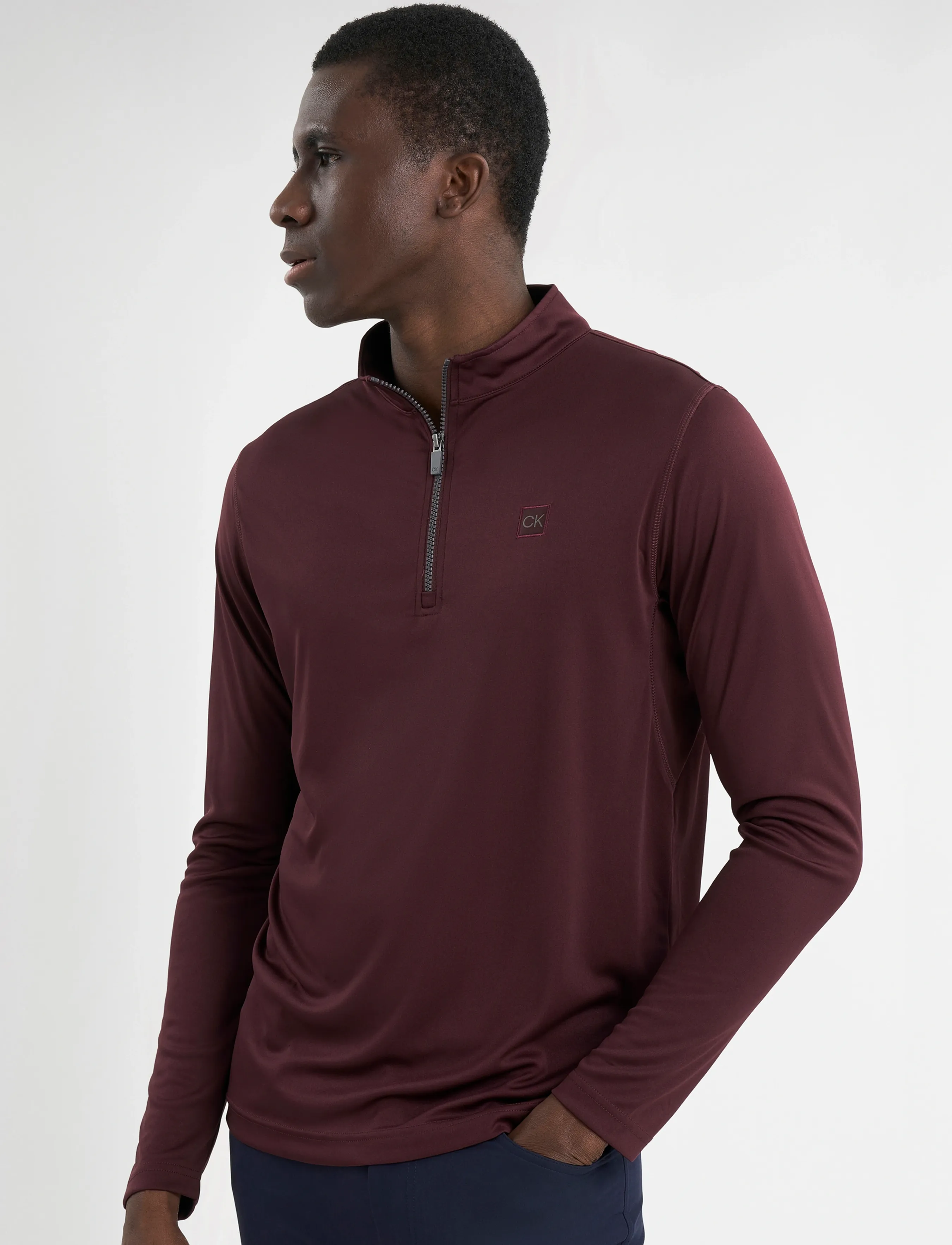 Calvin Klein Golf - ADVANCE 1/4 ZIP LAYERING - underställströjor - burgundy - 5
