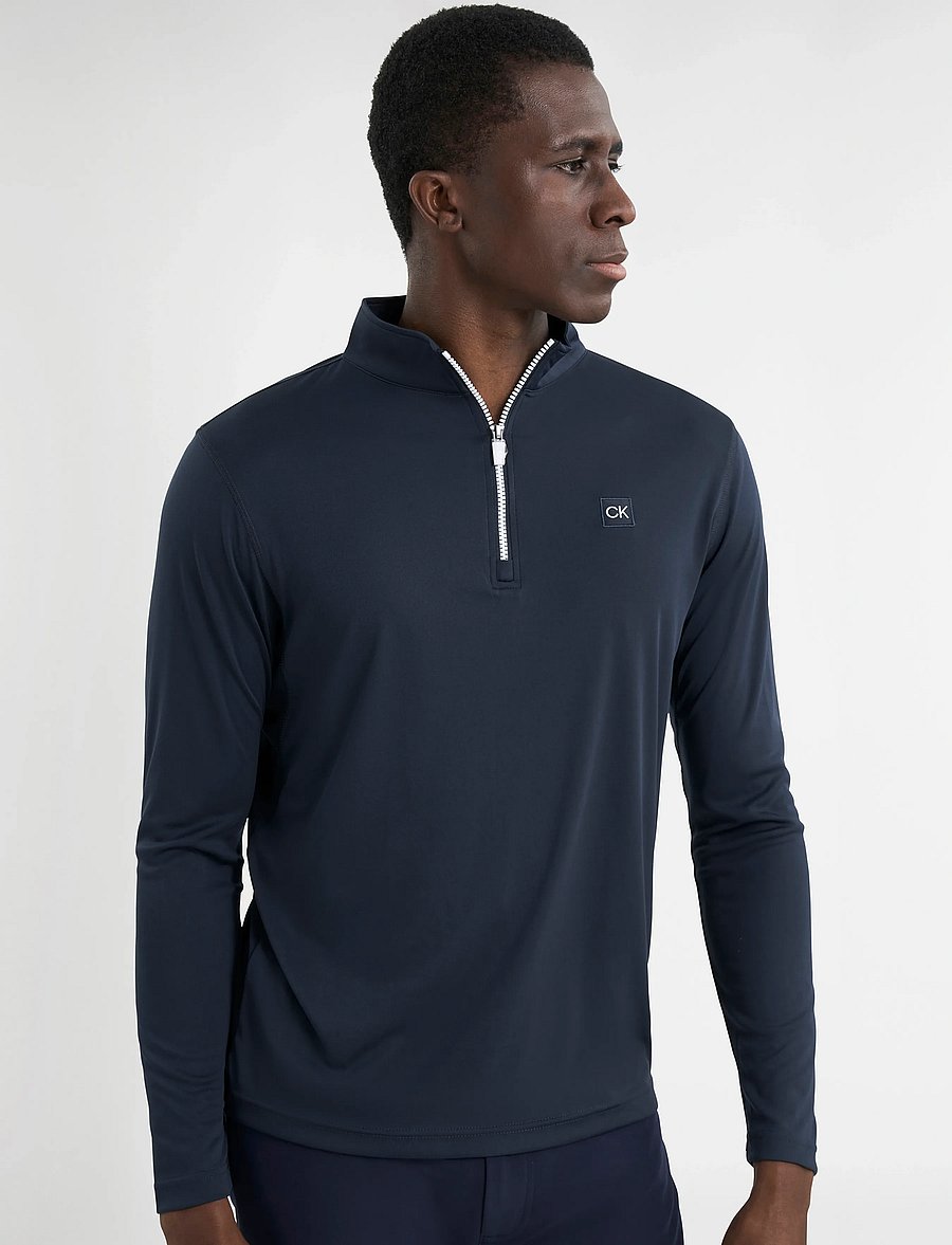 Calvin Klein Golf - ADVANCE 1/4 ZIP LAYERING - funktionsunterwäsche - oberteile - navy - 0