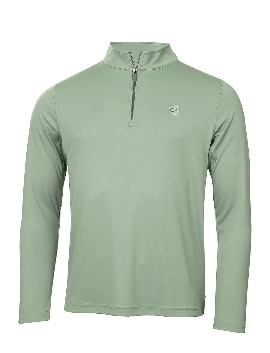 Calvin Klein Golf - ADVANCE 1/4 ZIP LAYERING - funktionsunterwäsche - oberteile - sage - 1