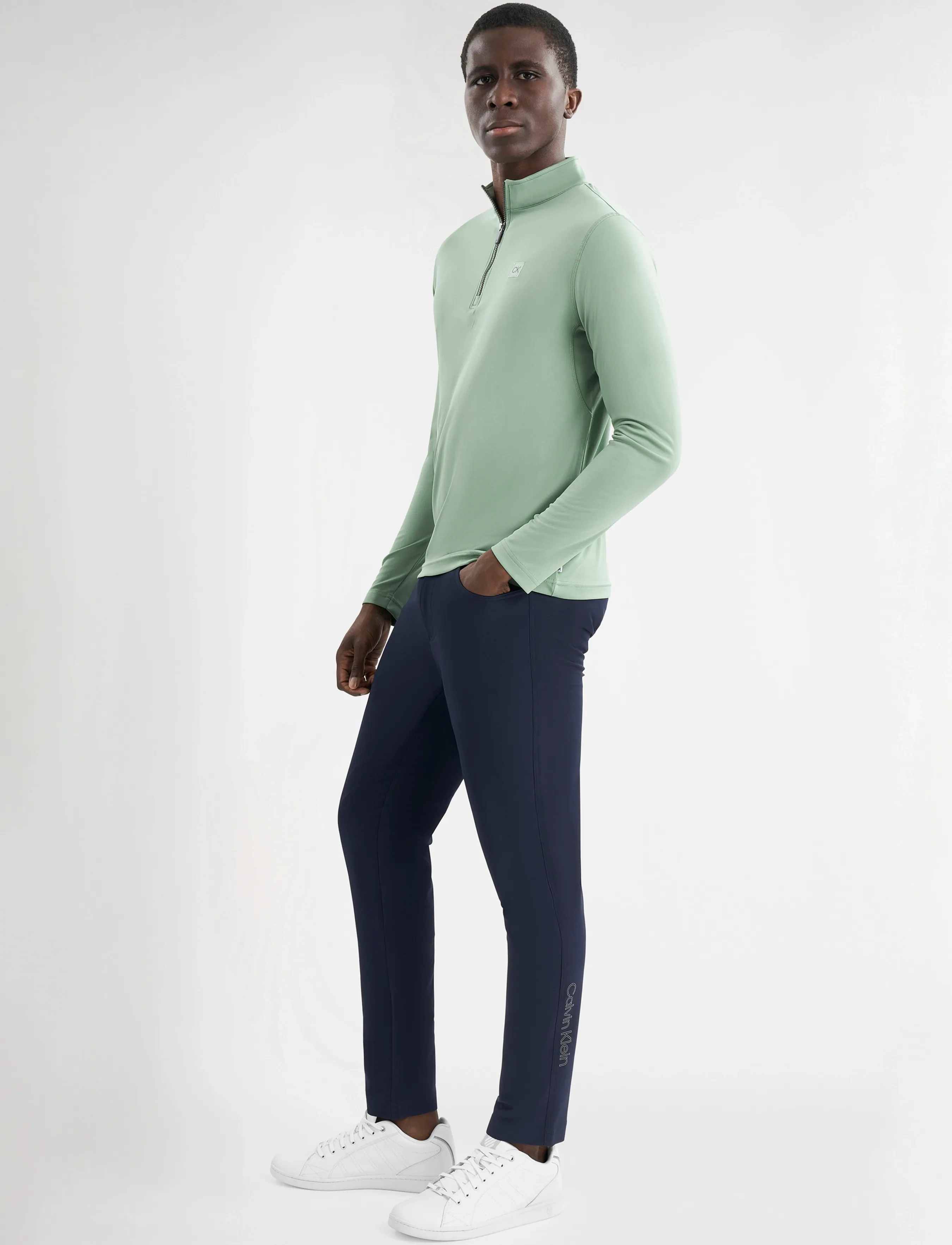 Calvin Klein Golf - ADVANCE 1/4 ZIP LAYERING - aluskihina kantavad alussärgid - sage - 3