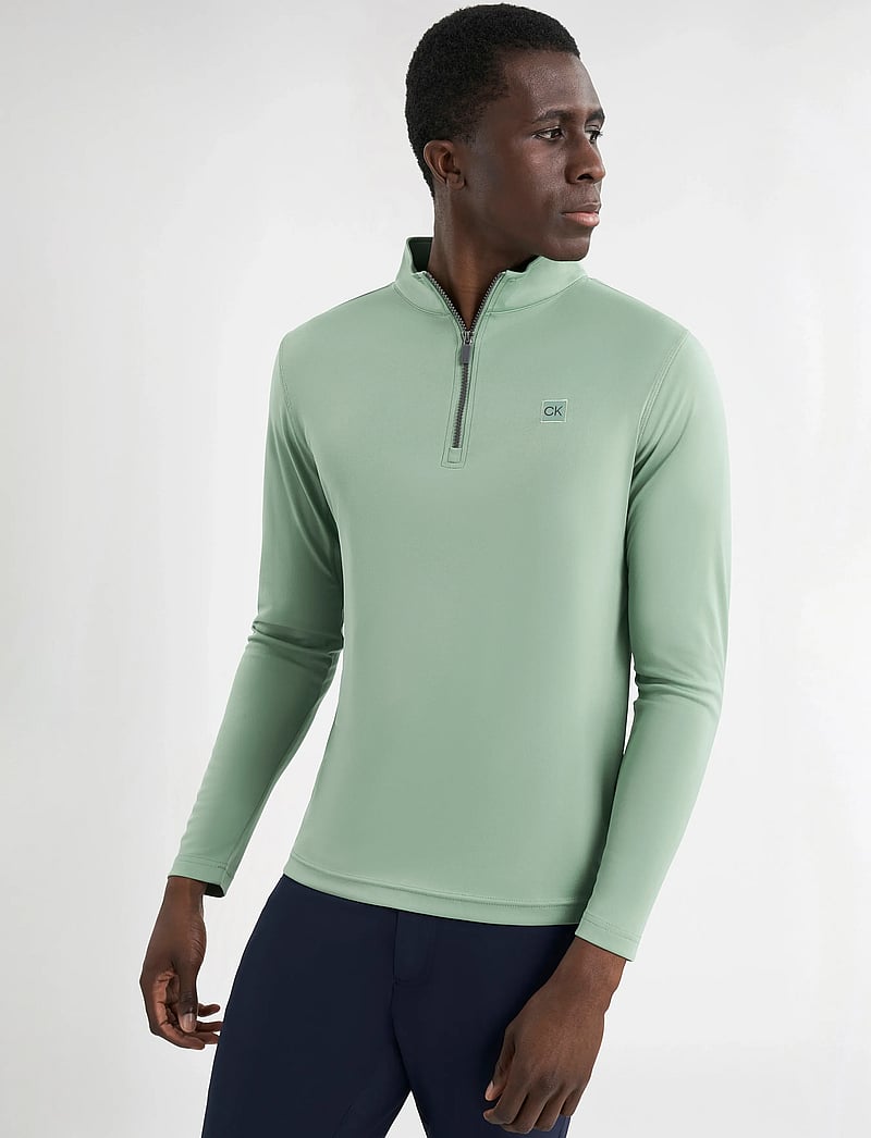 Calvin Klein Golf - ADVANCE 1/4 ZIP LAYERING - funktionsunterwäsche - oberteile - sage - 5
