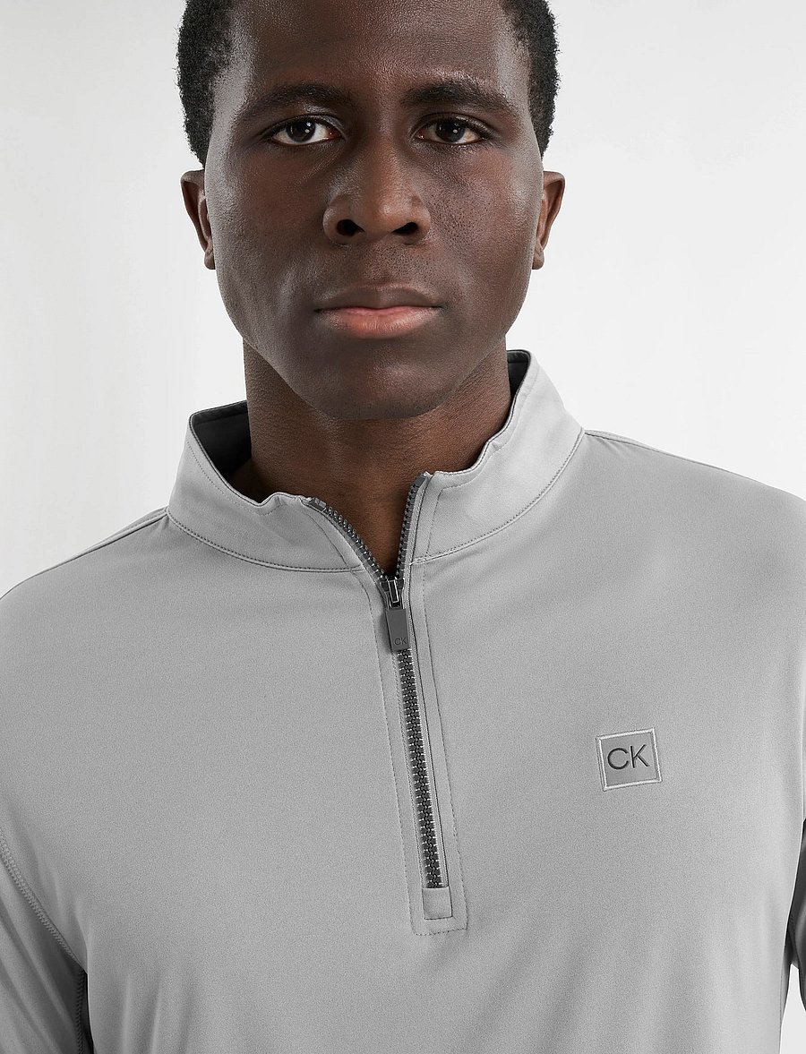 Calvin Klein Golf - ADVANCE 1/4 ZIP LAYERING - funktionsunterwäsche - oberteile - silver - 4