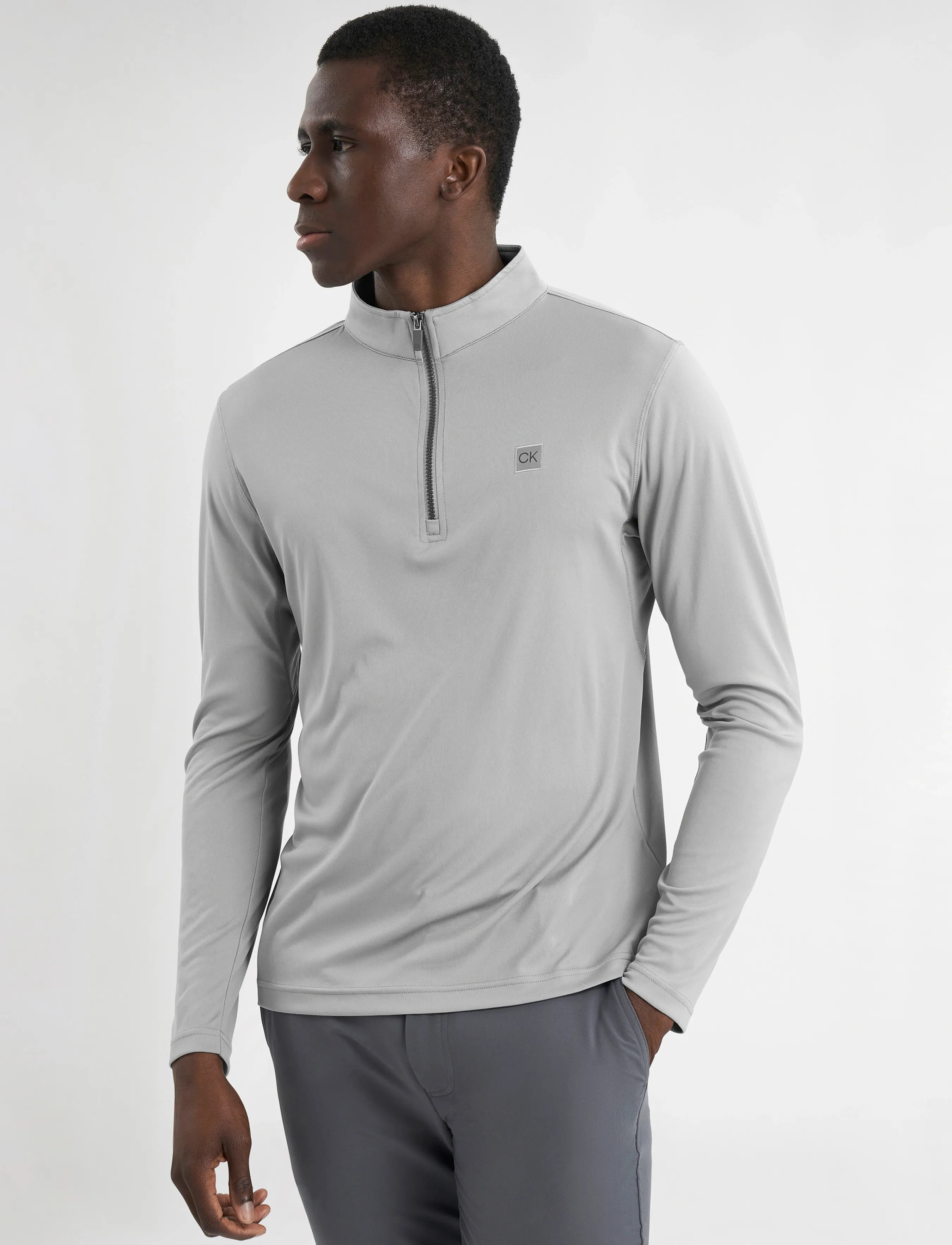 Calvin Klein Golf - ADVANCE 1/4 ZIP LAYERING - base layer tops - silver - 5