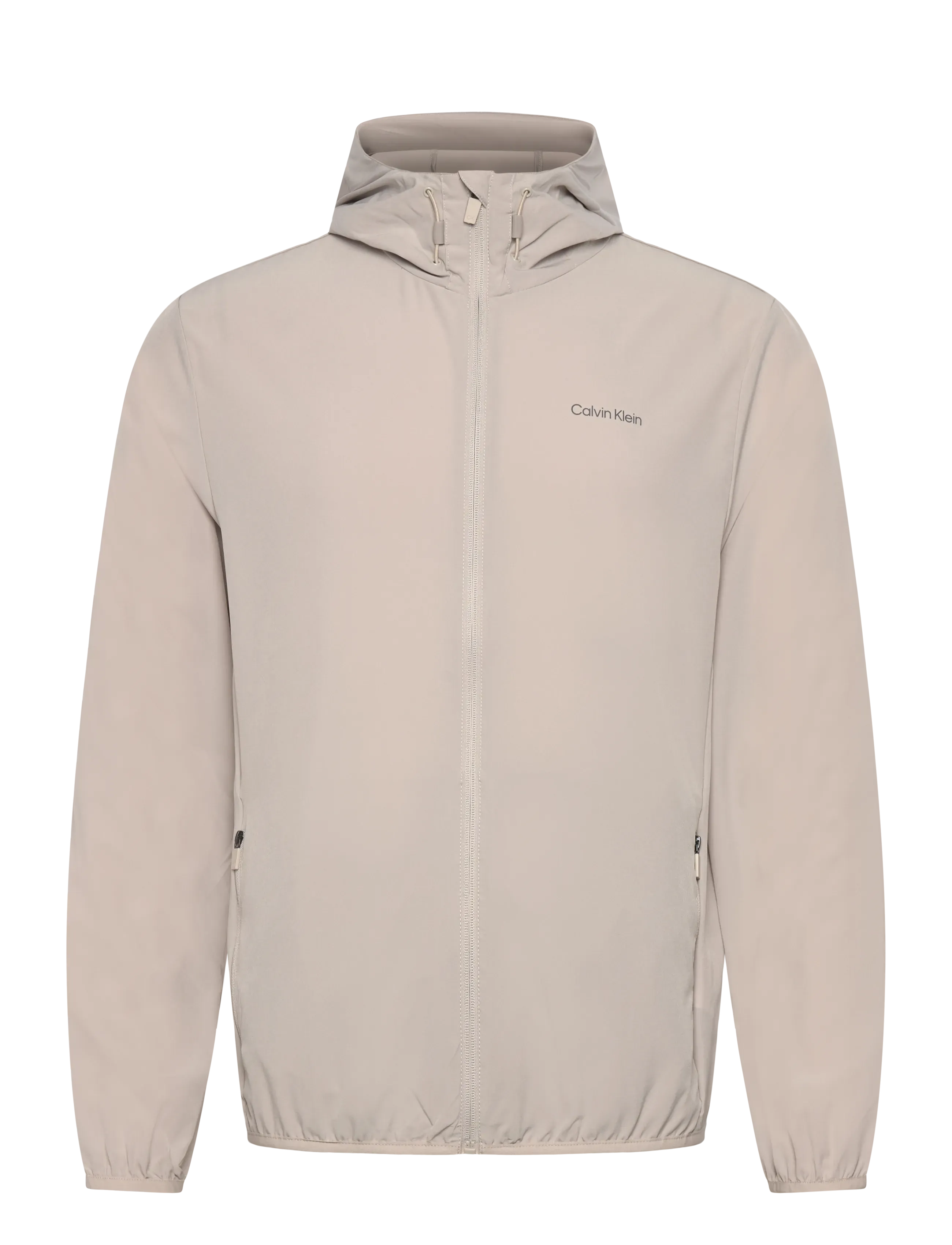 Calvin Klein Golf LATITUDE HOODED FULL ZIP WINDBREAKER - Golfjackor - STONE / cream