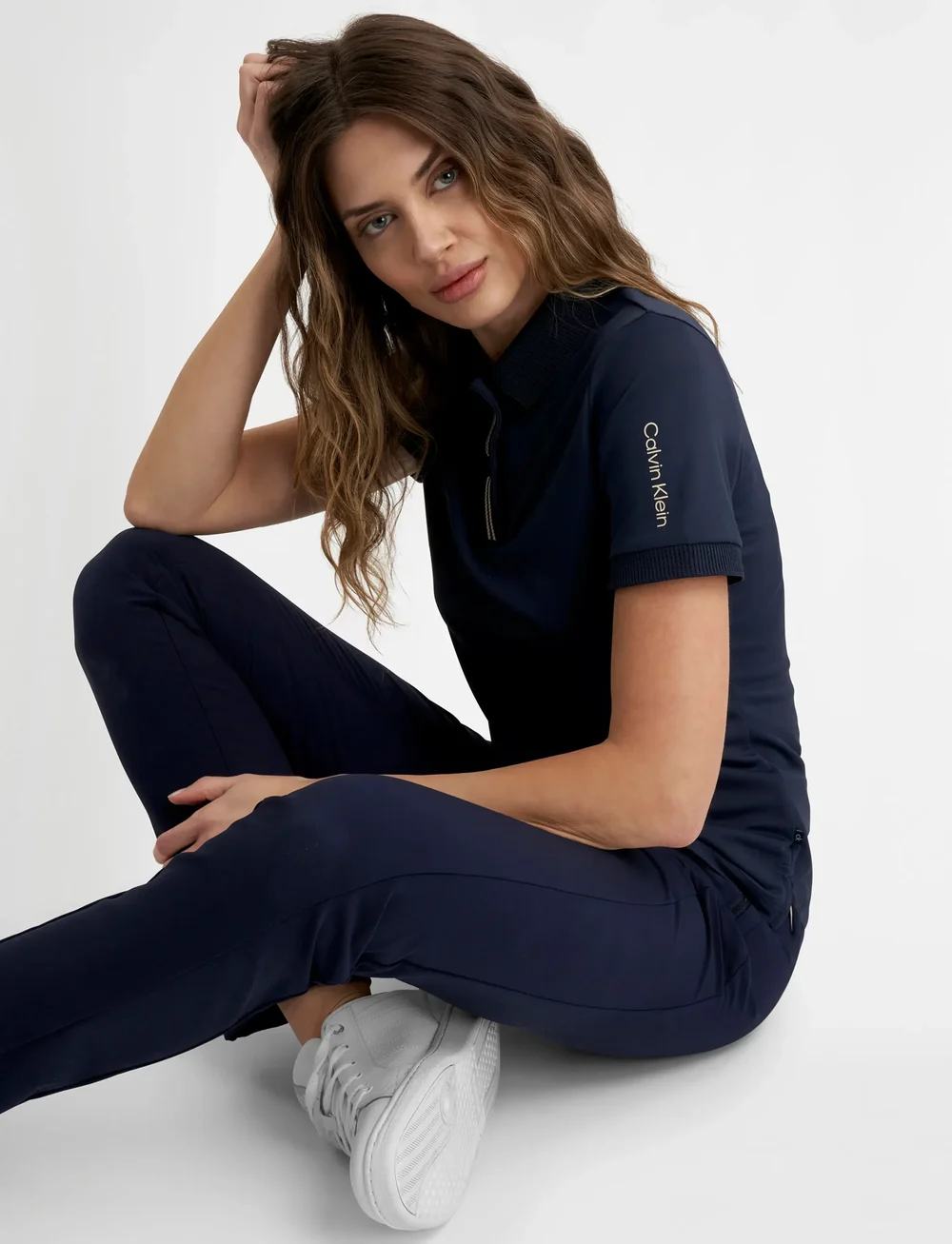 Calvin Klein Golf - LAYLA SHORT SLEEVE POLO - oberteile & t-shirts - nvy - 5