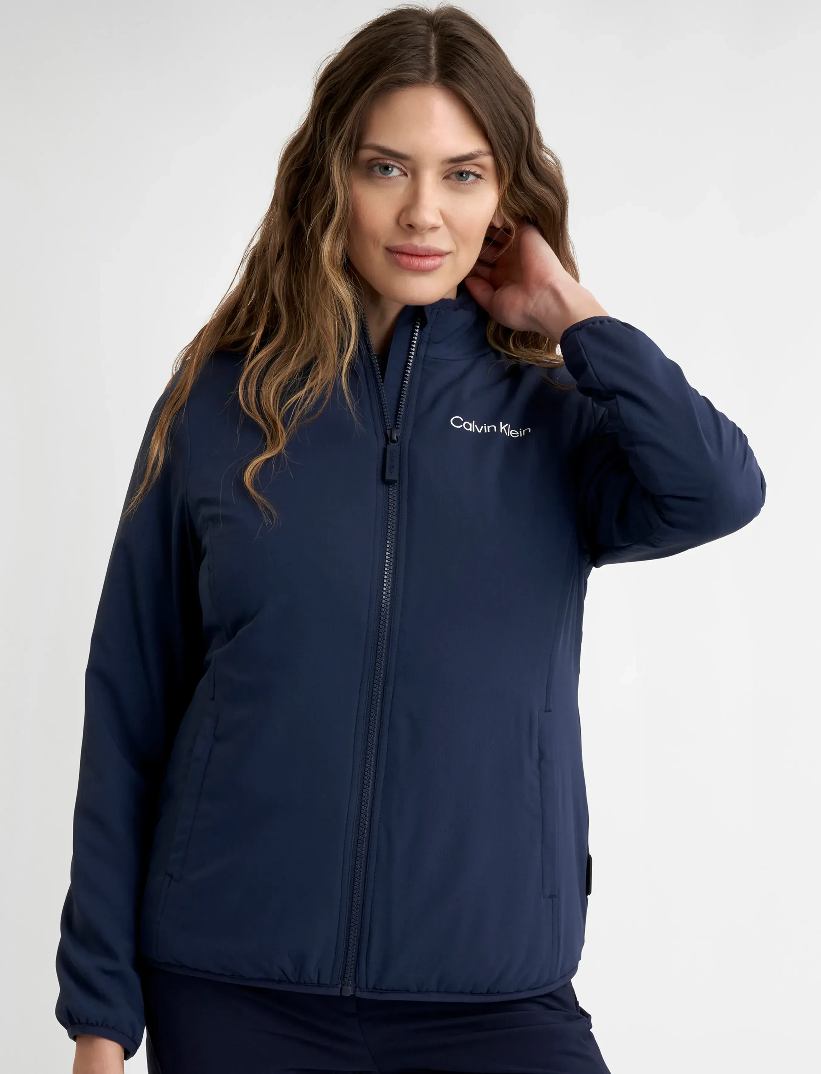 Calvin Klein Golf Faye Full Zip Jacket, XL, Navy, Sport Jackets > Sport Golf Jackets, Dame