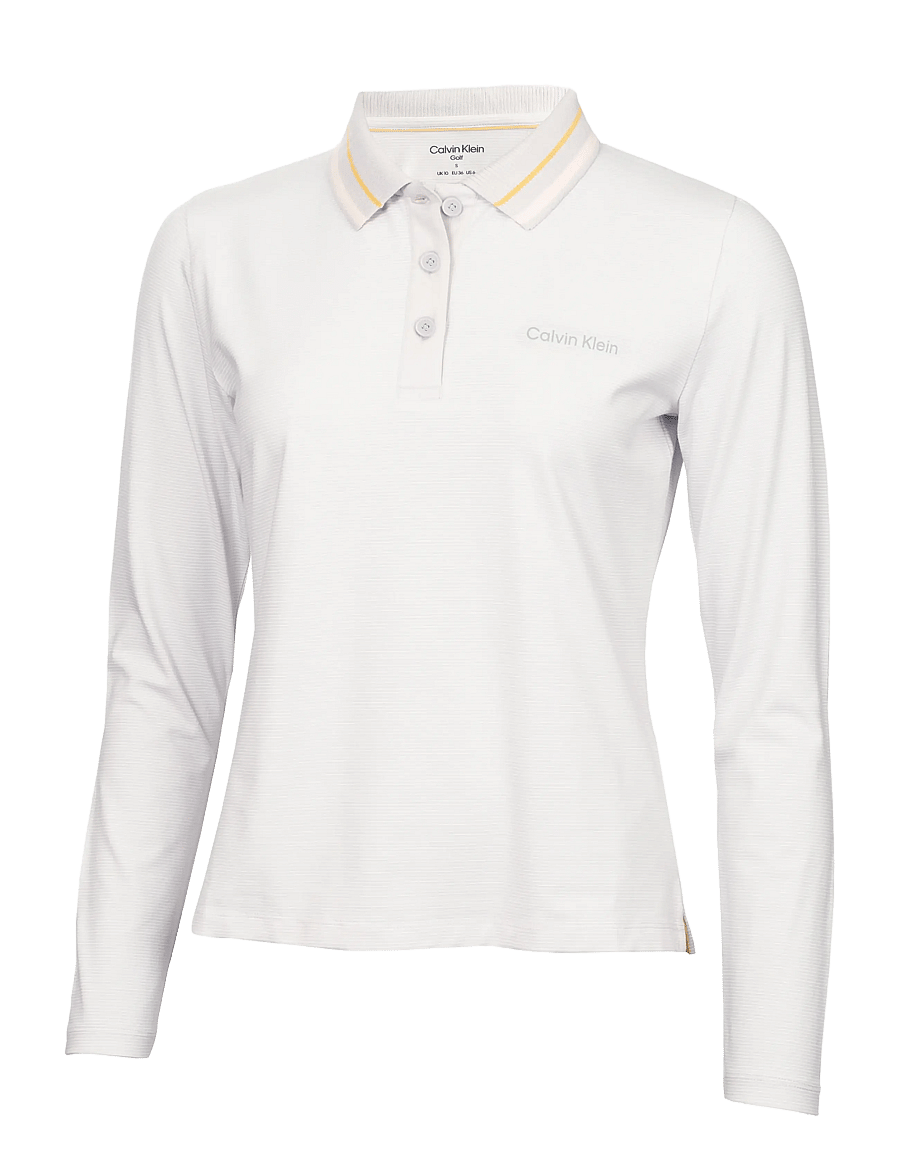 Calvin Klein Golf - ASTER MINI STRIPE L/S POLO - peb-gry - 1