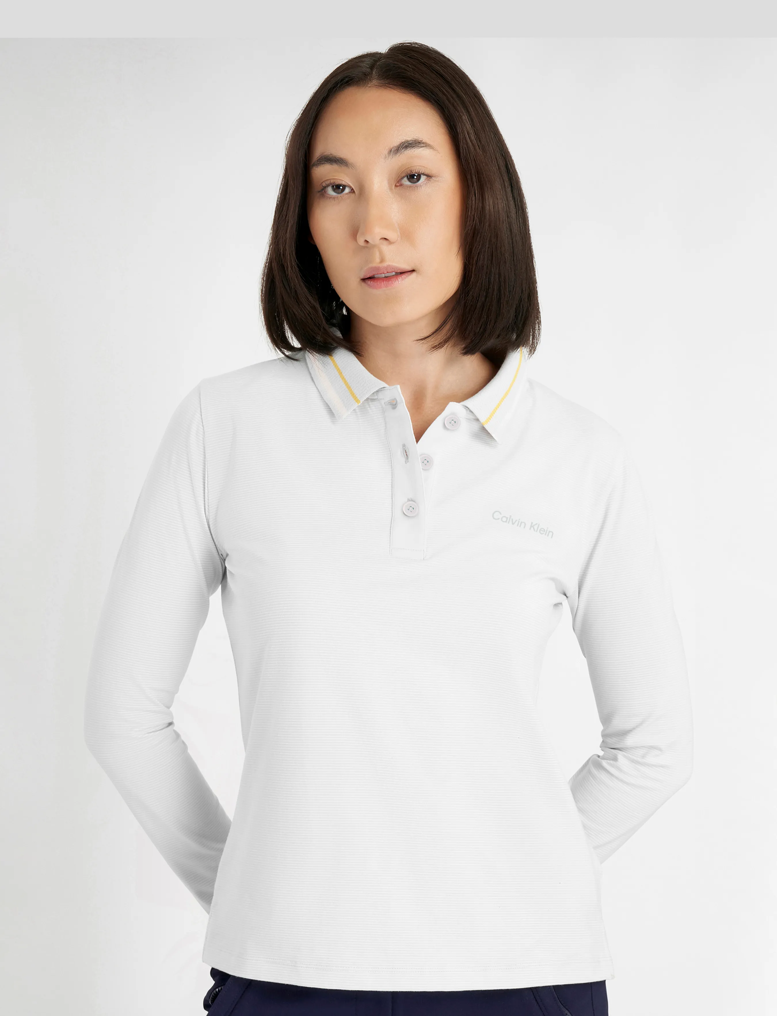 Aster Mini Stripe L/S Polo