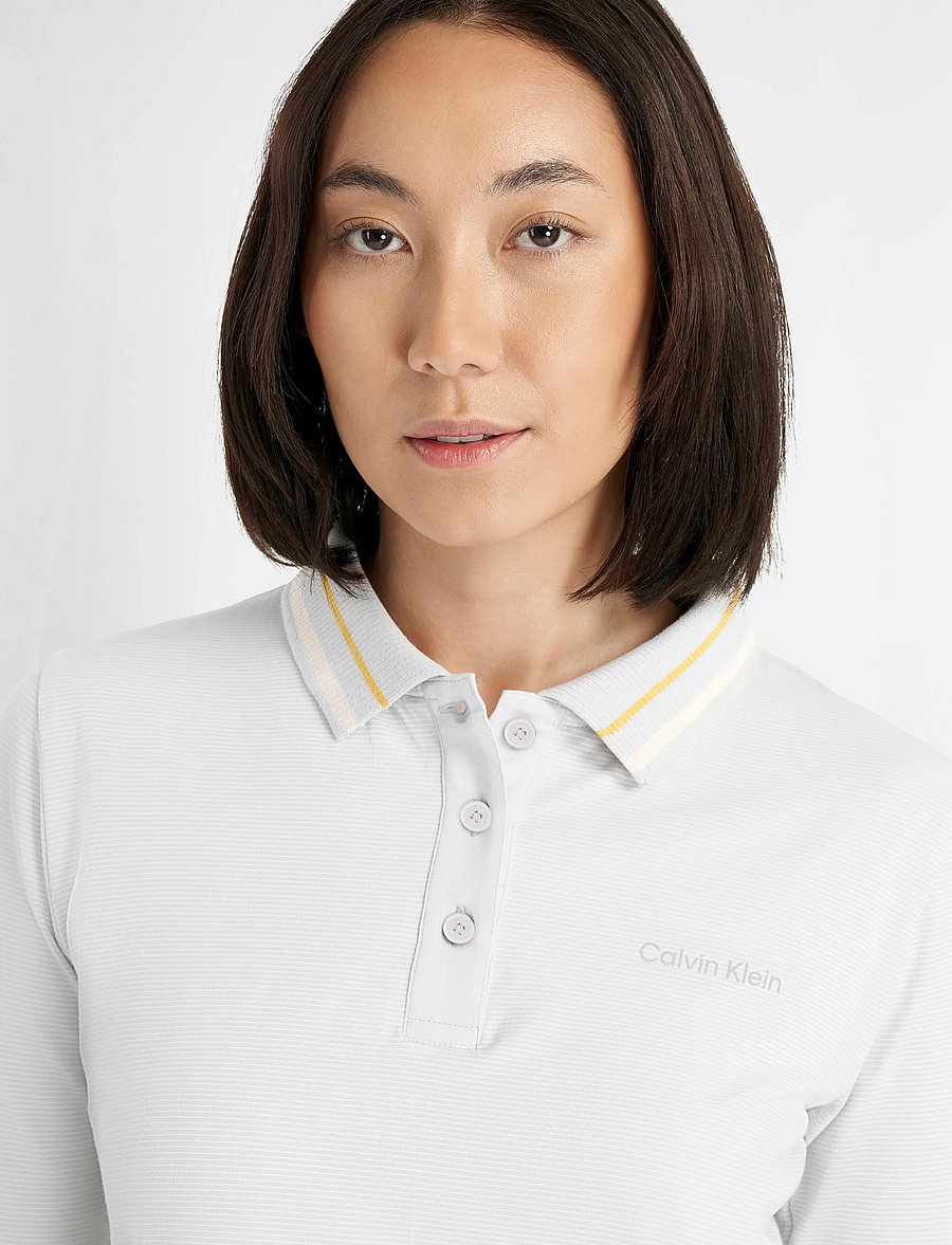 Calvin Klein Golf - ASTER MINI STRIPE L/S POLO - peb-gry - 4