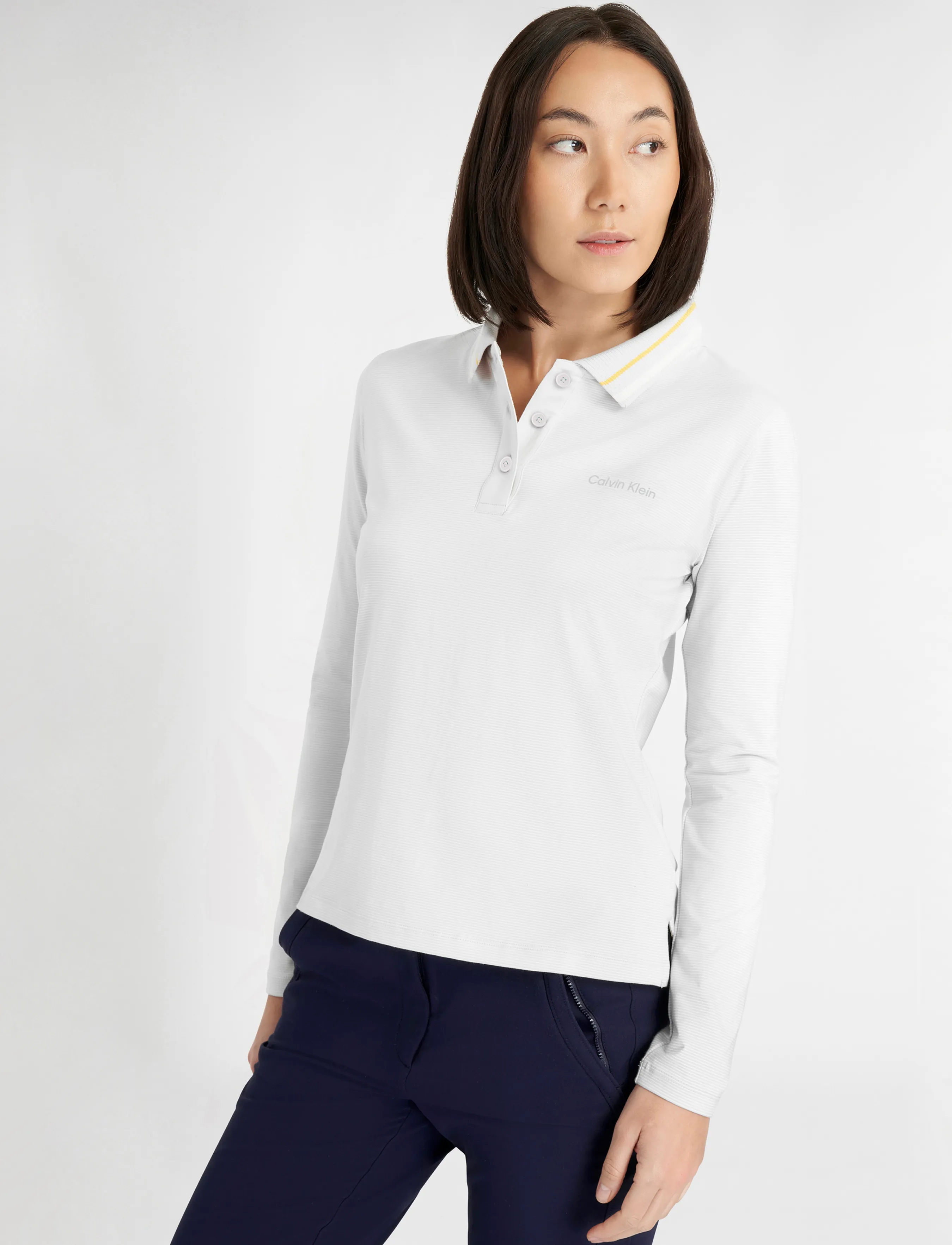 Calvin Klein Golf - ASTER MINI STRIPE L/S POLO - peb-gry - 5