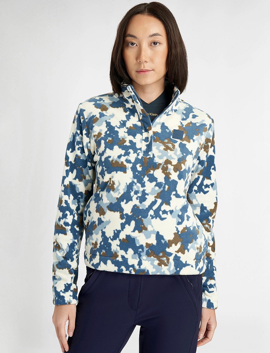 Calvin Klein Golf - CELYN BLUR PRINT 1/2 ZIP FLEECE - brcm-ddm - 0