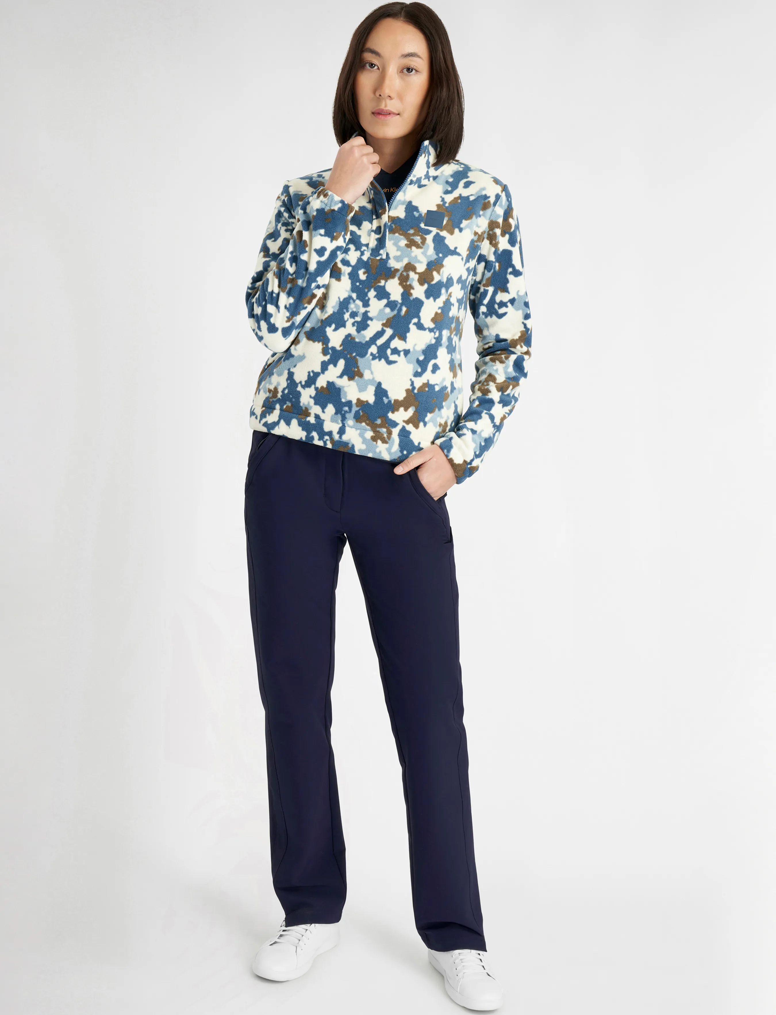 Calvin Klein Golf - CELYN BLUR PRINT 1/2 ZIP FLEECE - brcm-ddm - 4