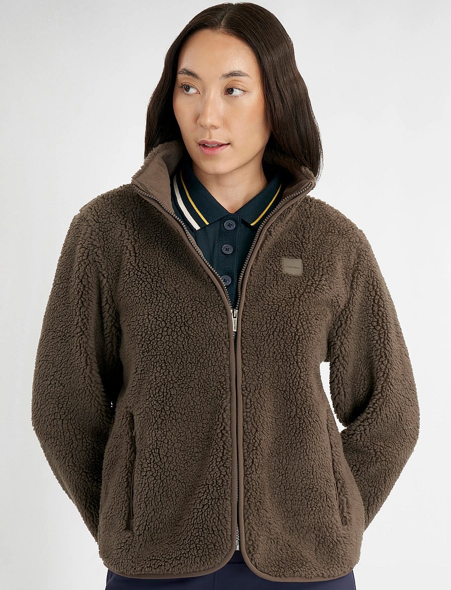 Calvin Klein Golf - EIRA BONDED FLEECE JACKET - cdrbrn - 0