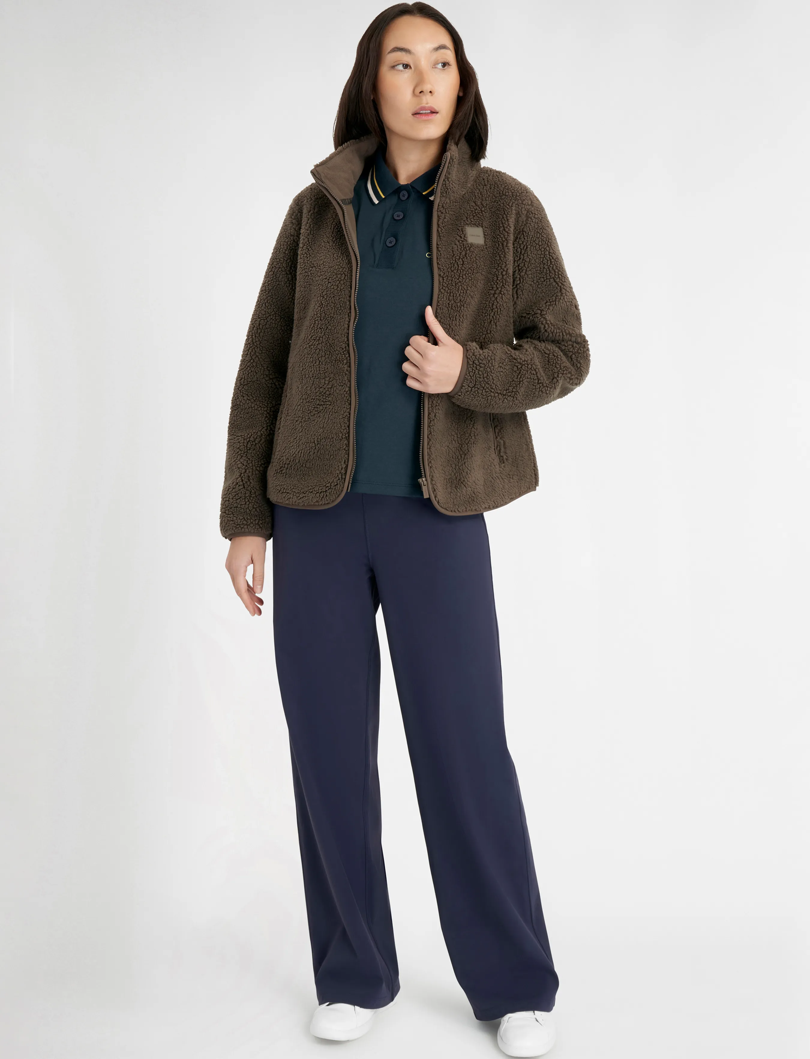 Calvin Klein Golf - EIRA BONDED FLEECE JACKET - cdrbrn - 3