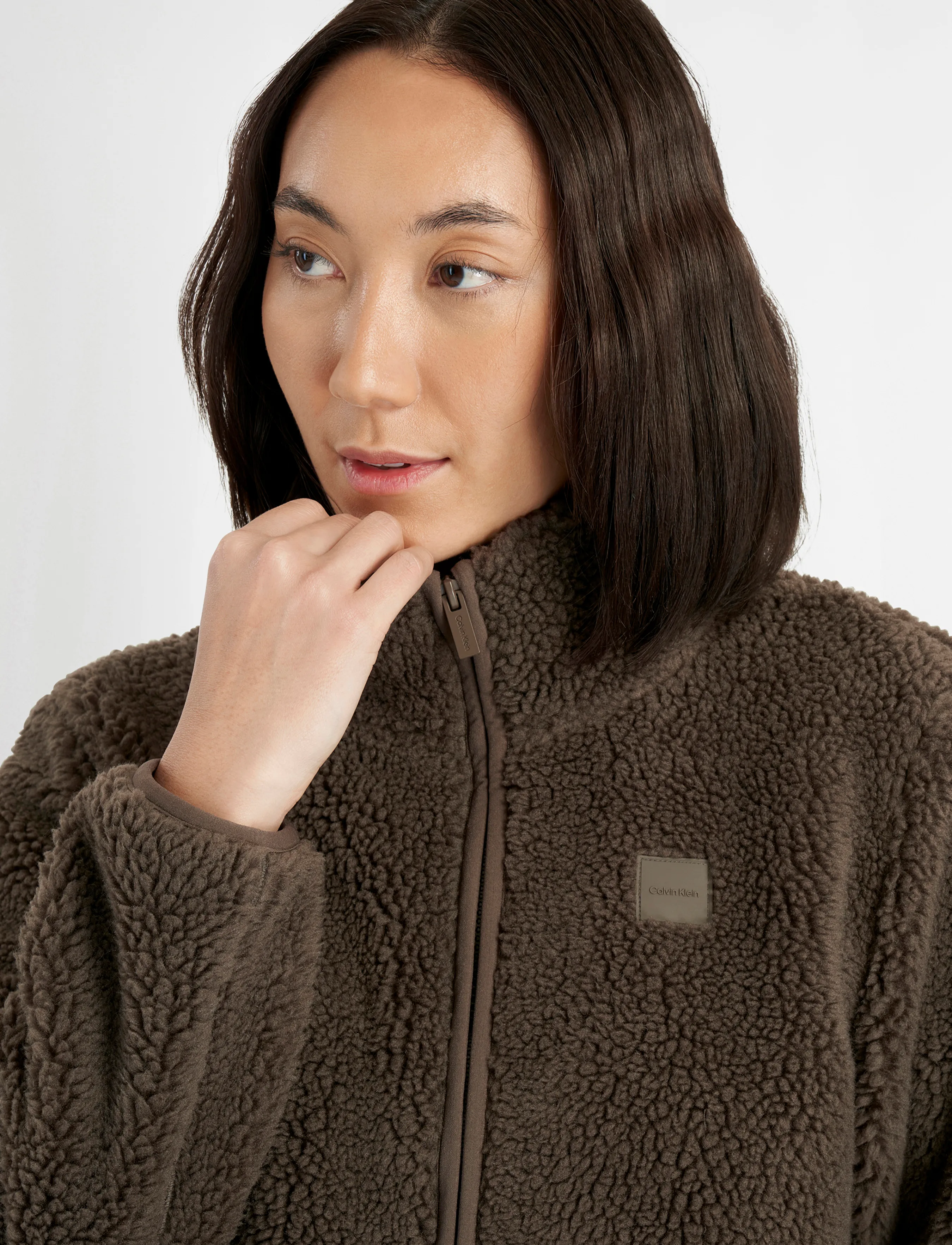 Calvin Klein Golf - EIRA BONDED FLEECE JACKET - cdrbrn - 4
