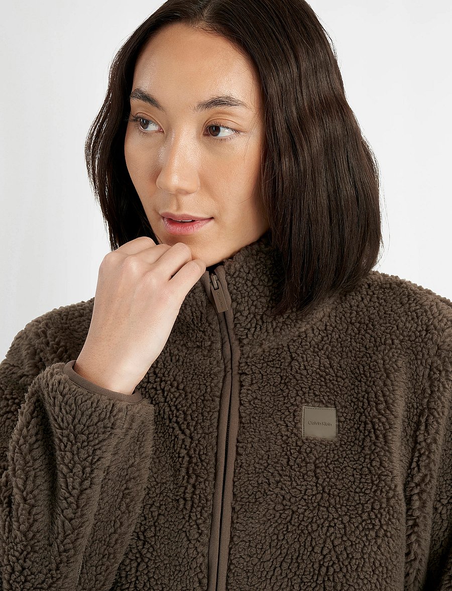 Calvin Klein Golf - EIRA BONDED FLEECE JACKET - cdrbrn - 4