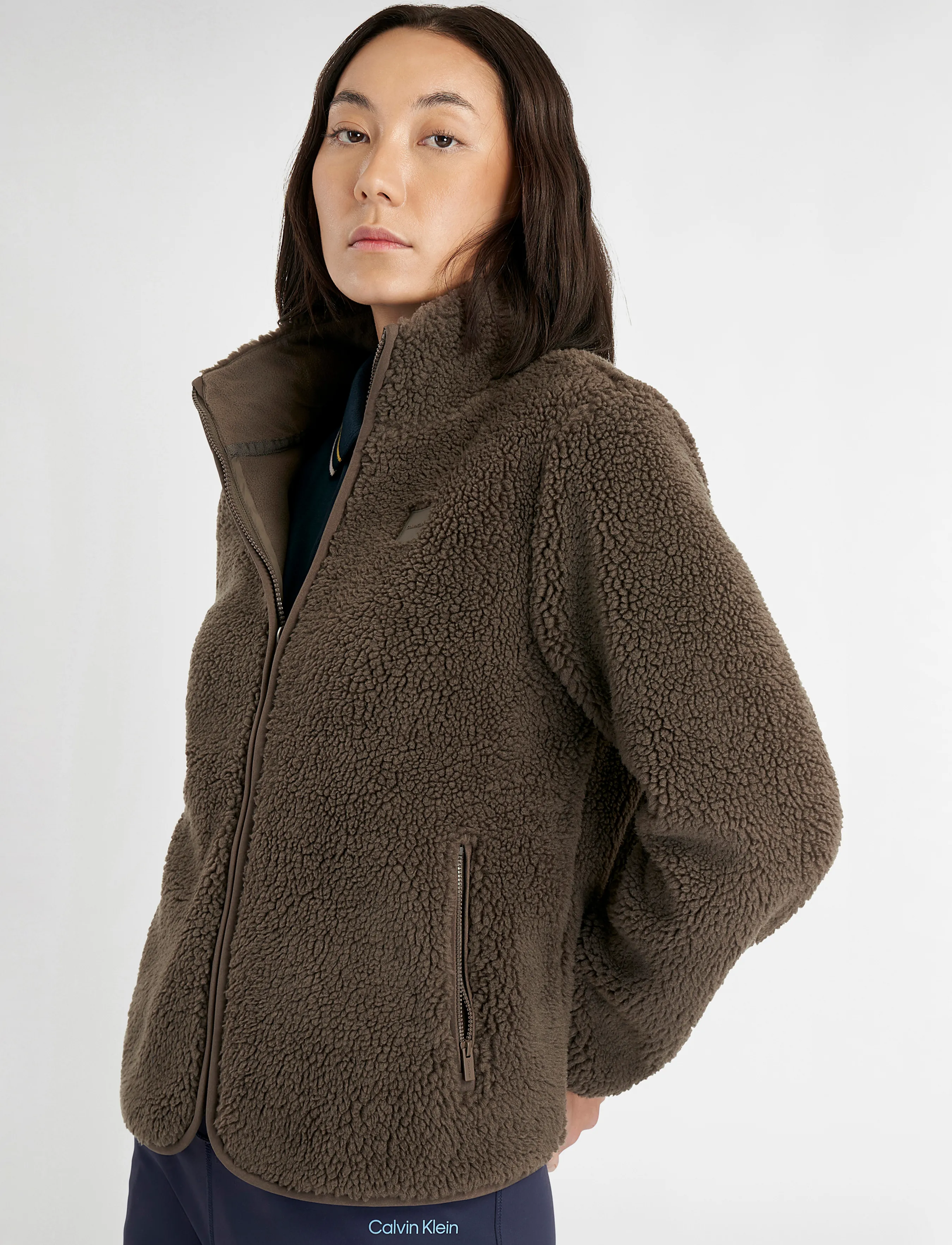 Calvin Klein Golf - EIRA BONDED FLEECE JACKET - cdrbrn - 5