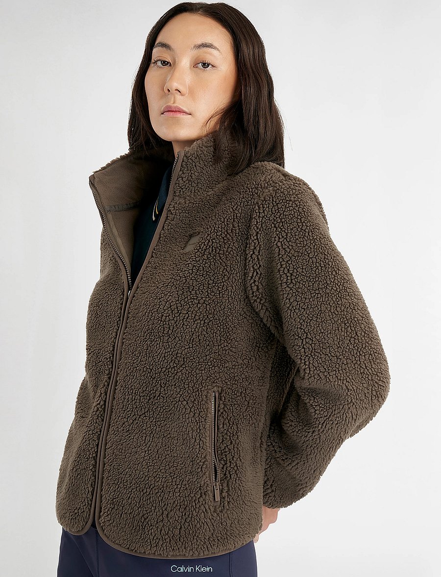 Calvin Klein Golf - EIRA BONDED FLEECE JACKET - cdrbrn - 5