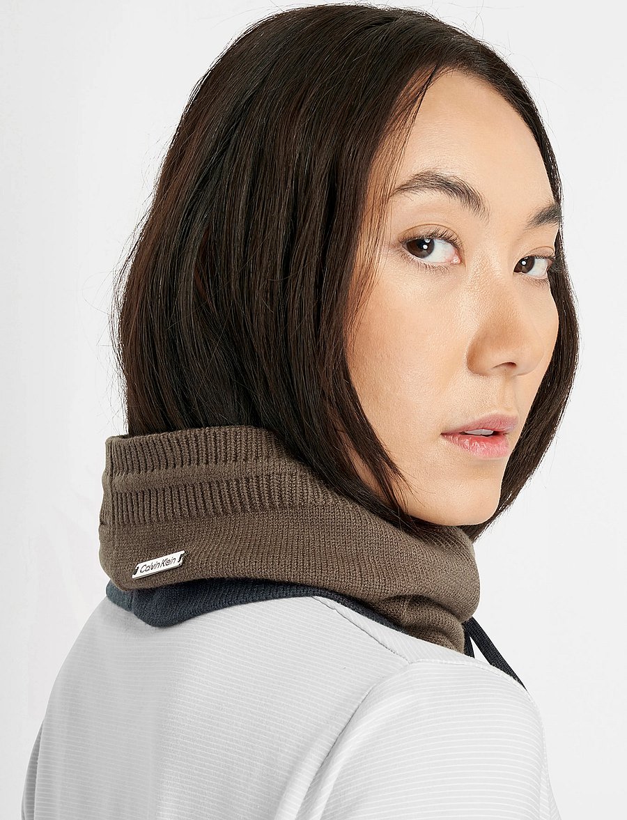 Calvin Klein Golf - HOLLIE KNITTED SNOOD - sallid ja kaelasoojendajad - cdrbrn - 4