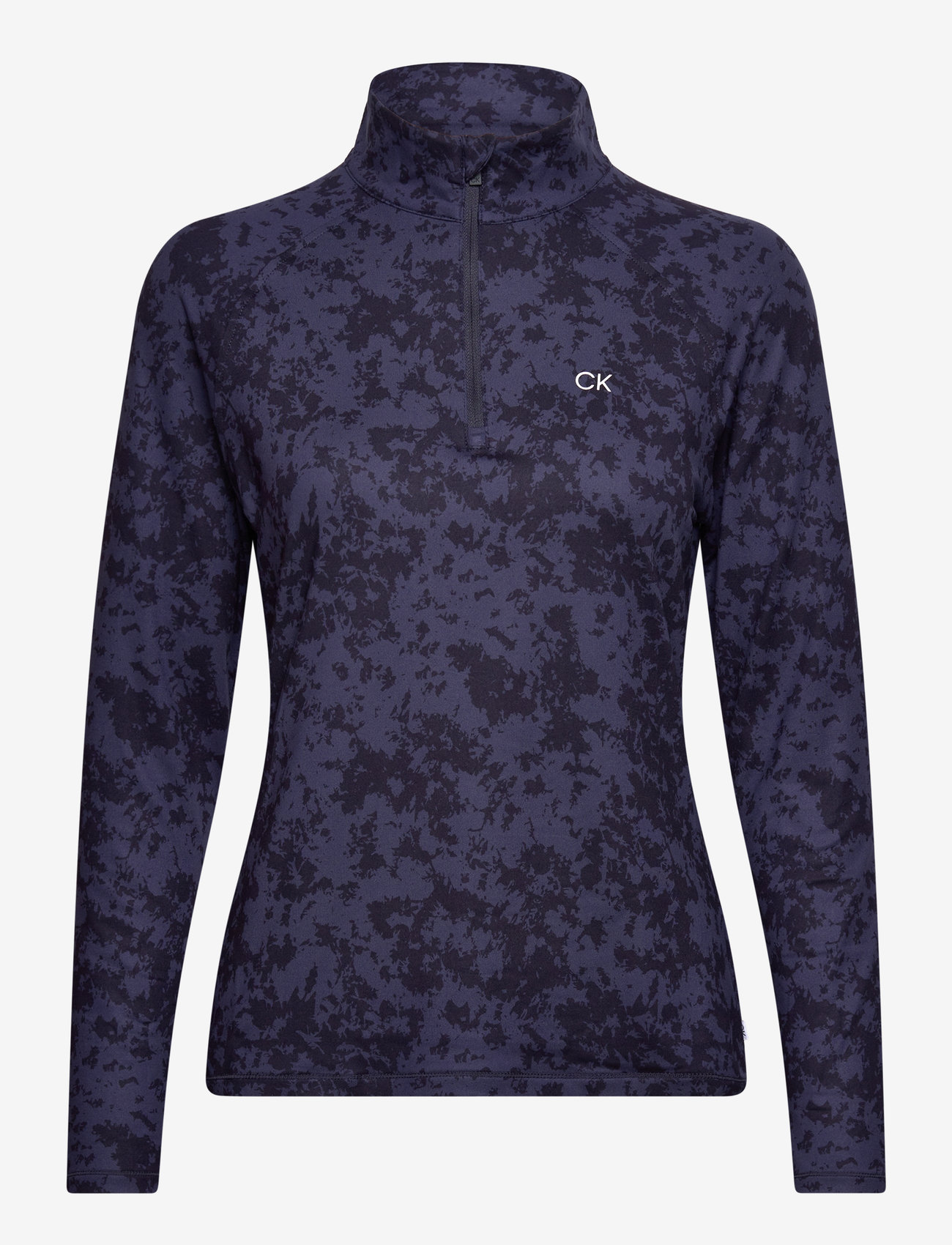 Calvin Klein Golf - CANVAS PRINT 1/2 ZIP TOP - navy tonal - 0