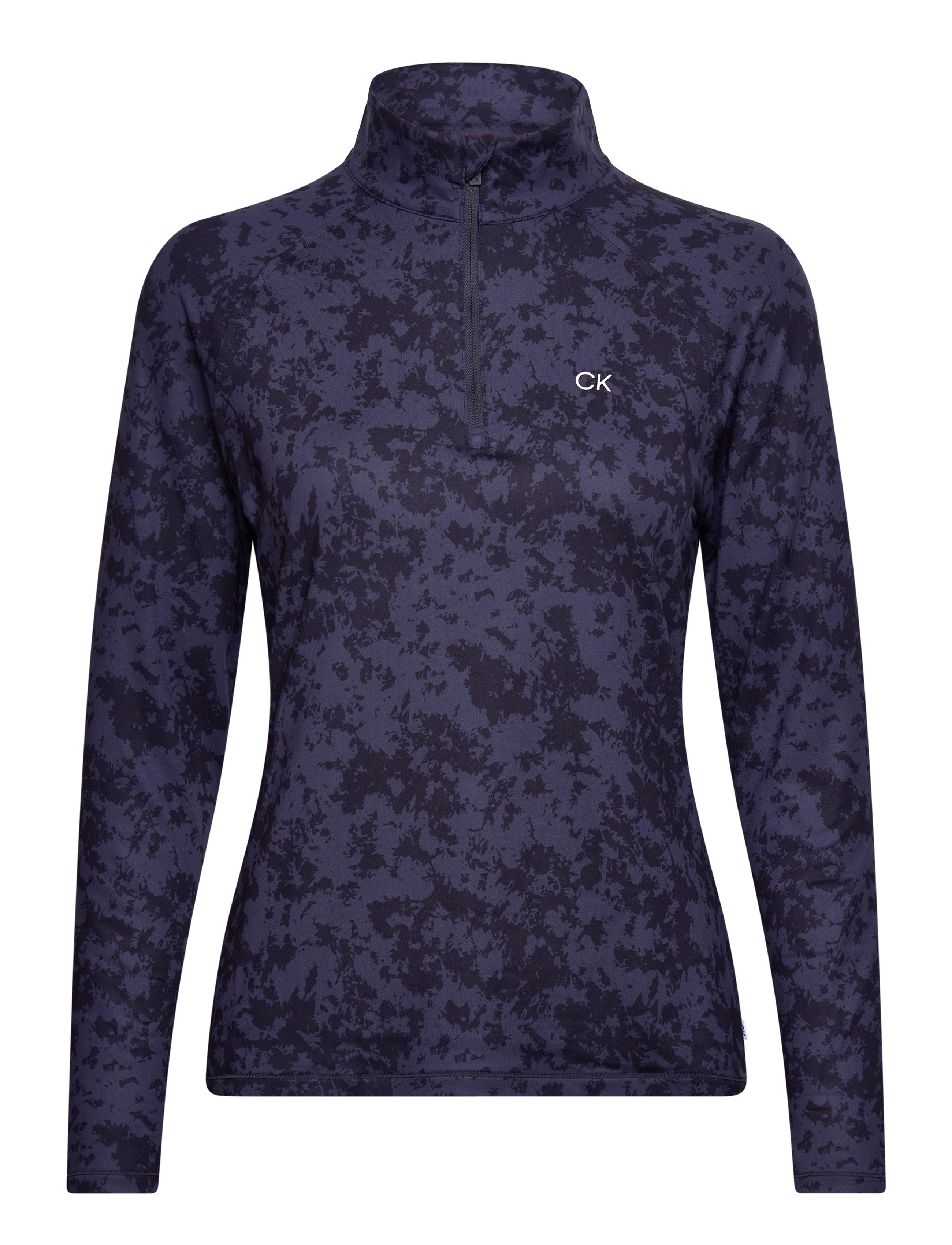 Calvin Klein Golf - CANVAS PRINT 1/2 ZIP TOP - navy tonal - 0