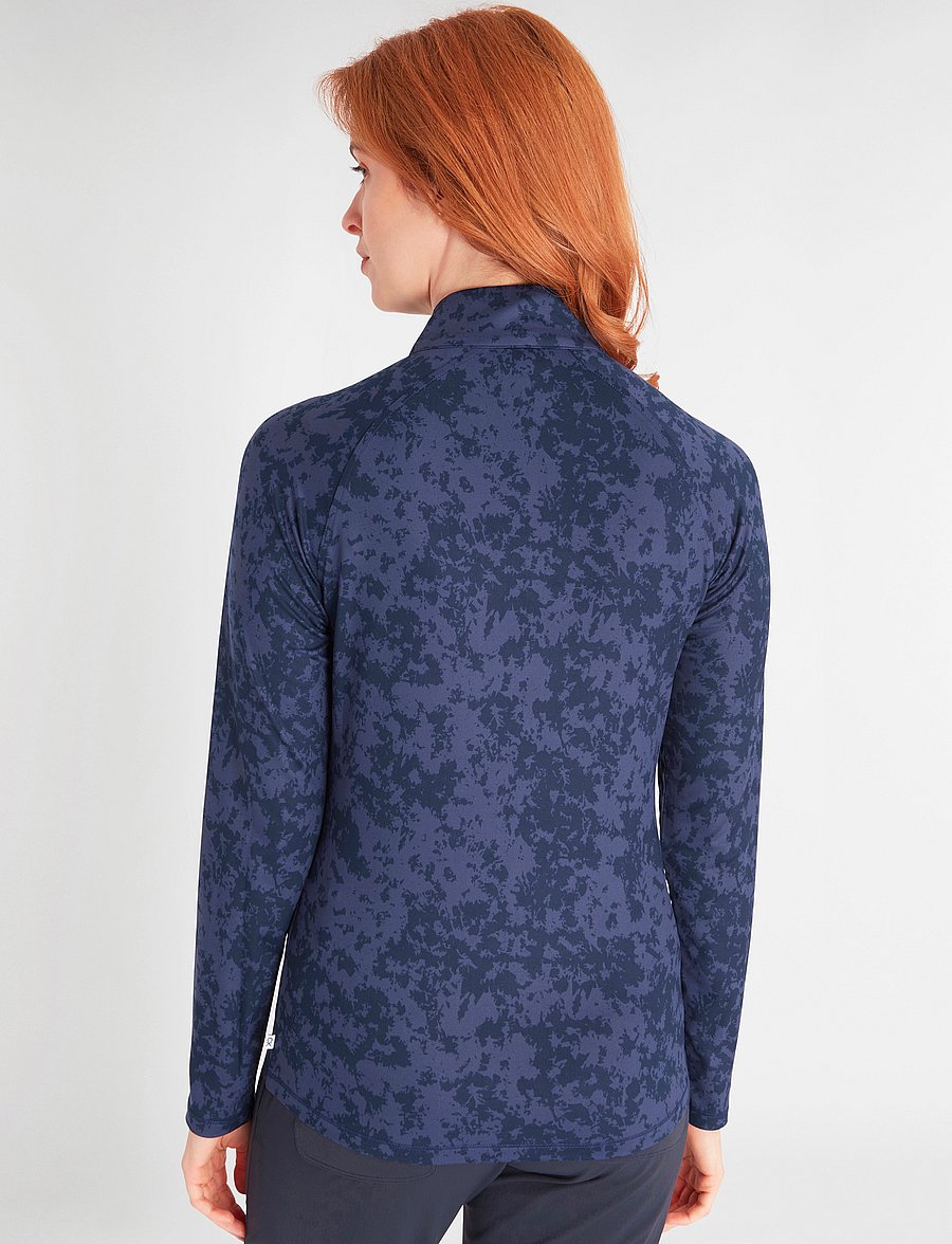 Calvin Klein Golf - CANVAS PRINT 1/2 ZIP TOP - navy tonal - 5