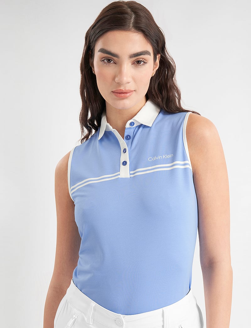 Calvin Klein Golf - BELLEVUE S/LESS POLO - débardeurs - cornflower blue - 0