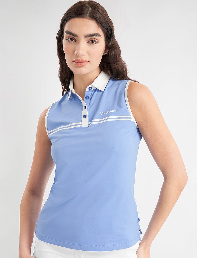 Calvin Klein Golf - BELLEVUE S/LESS POLO - débardeurs - cornflower blue - 5