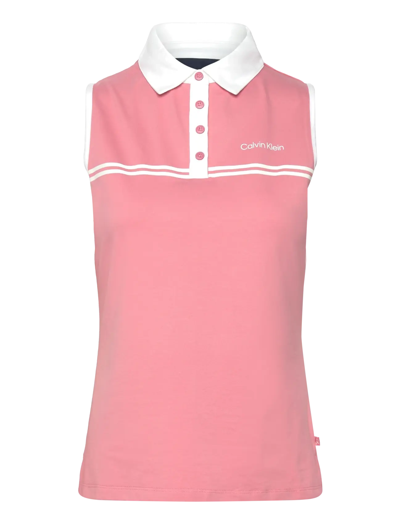 Calvin Klein Golf BELLEVUE S/LESS POLO - Tøj - POWDER PINK / pink/rose