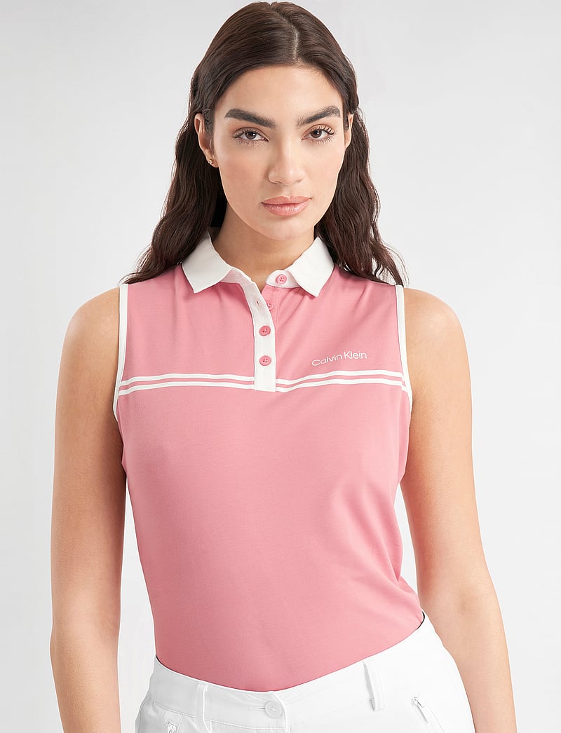 Calvin Klein Golf - BELLEVUE S/LESS POLO - tank tops - powder pink - 0