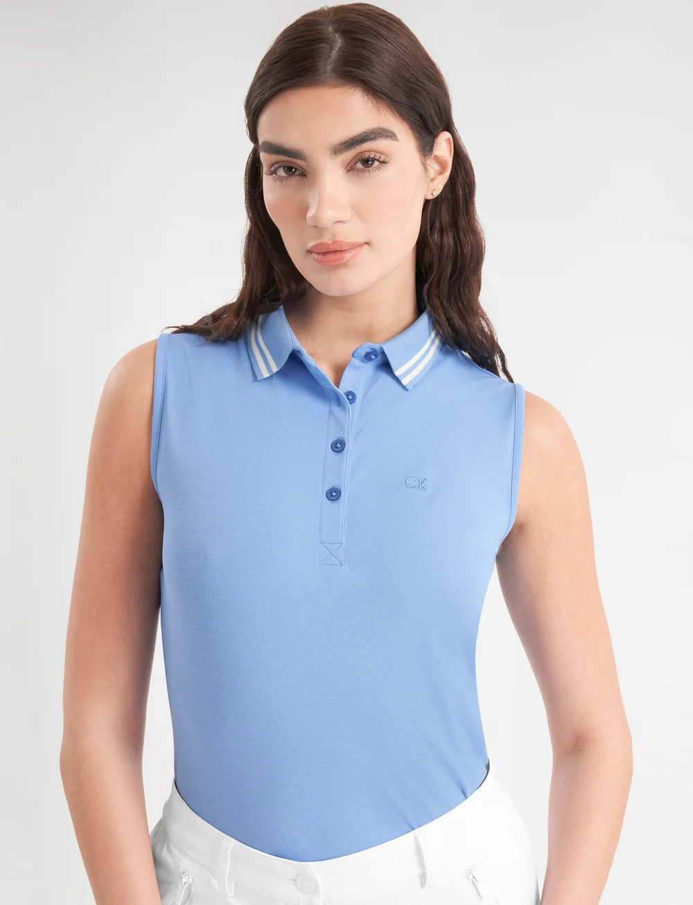 Calvin Klein Golf - BRIGHTMEADOW S/LESS POLO - tank tops - cornflower blue - 0