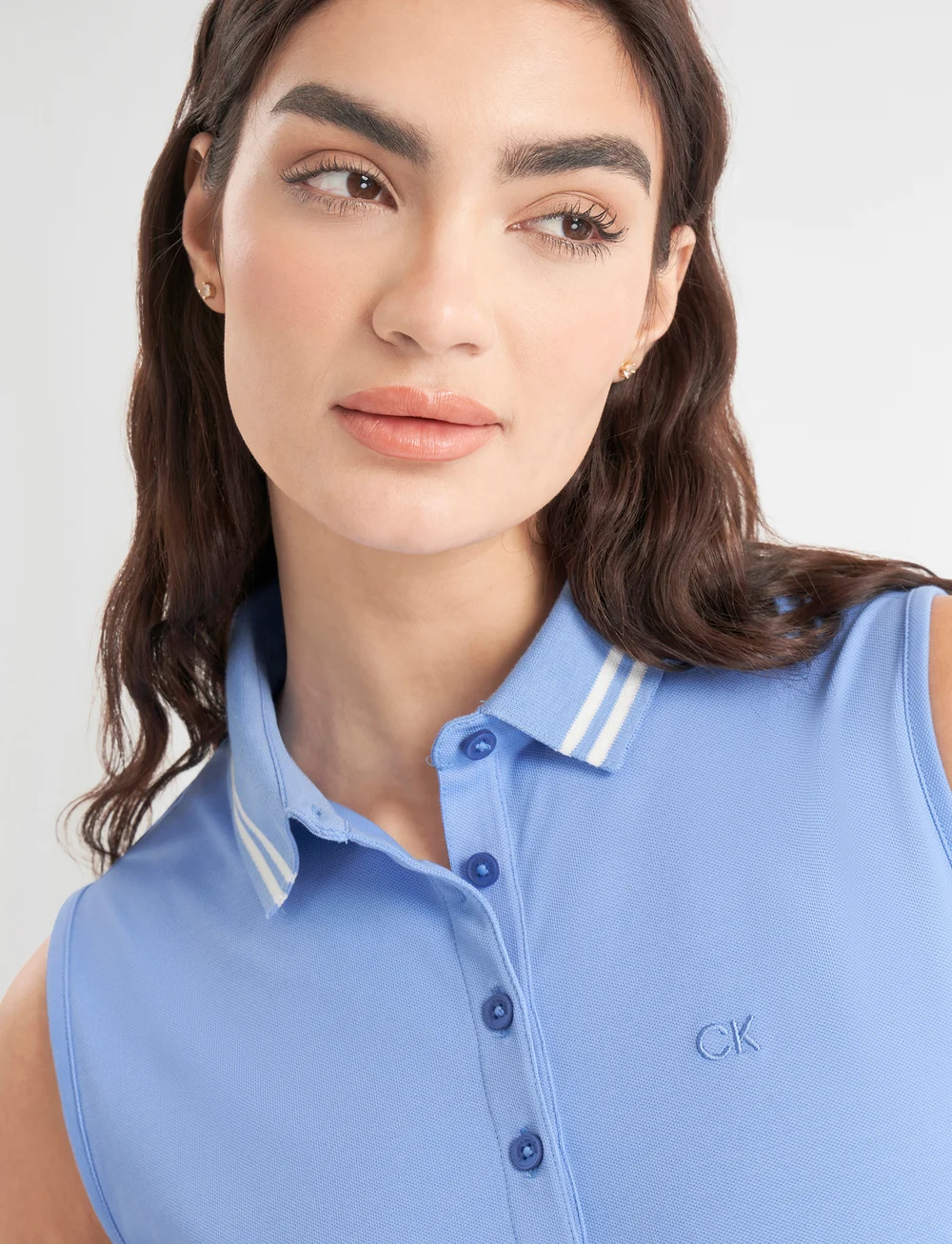 Calvin Klein Golf - BRIGHTMEADOW S/LESS POLO - tank tops - cornflower blue - 4