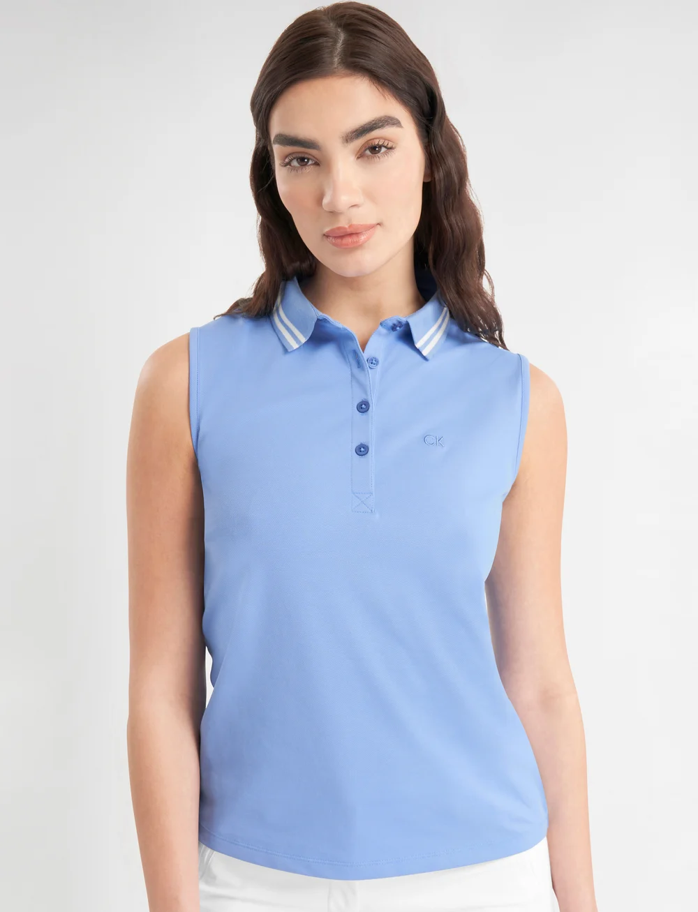 Calvin Klein Golf - BRIGHTMEADOW S/LESS POLO - tank tops - cornflower blue - 5