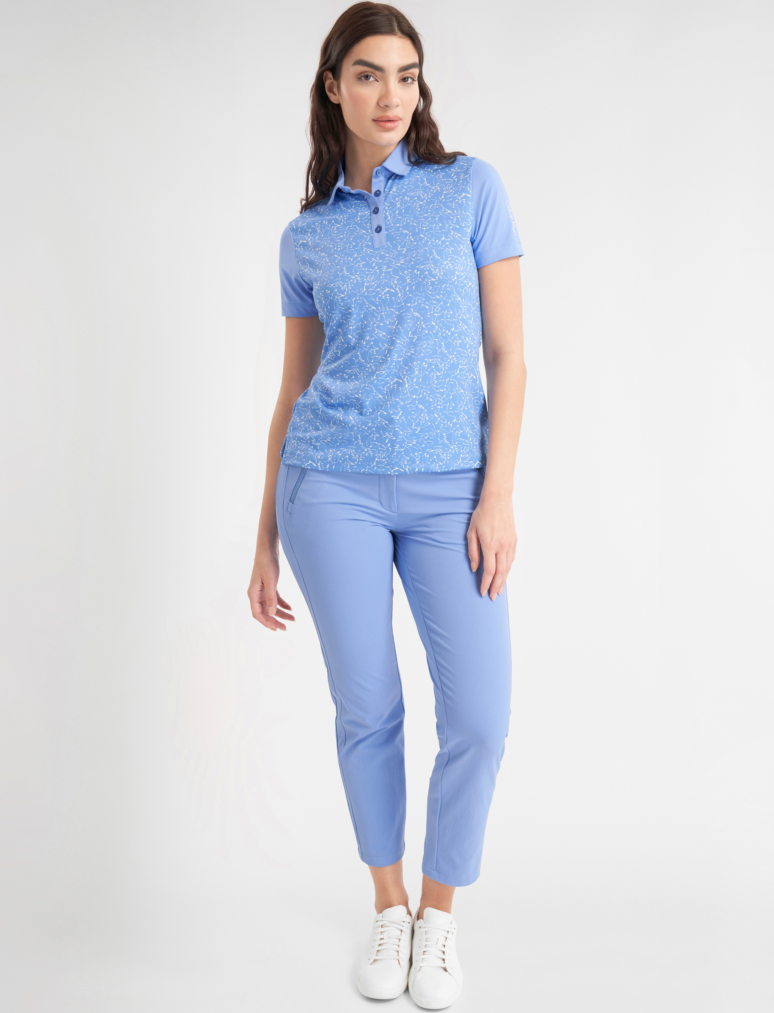 Calvin Klein Golf - HARMONY PRINTED S/S SHIRT - polos - cornflower blue - 3