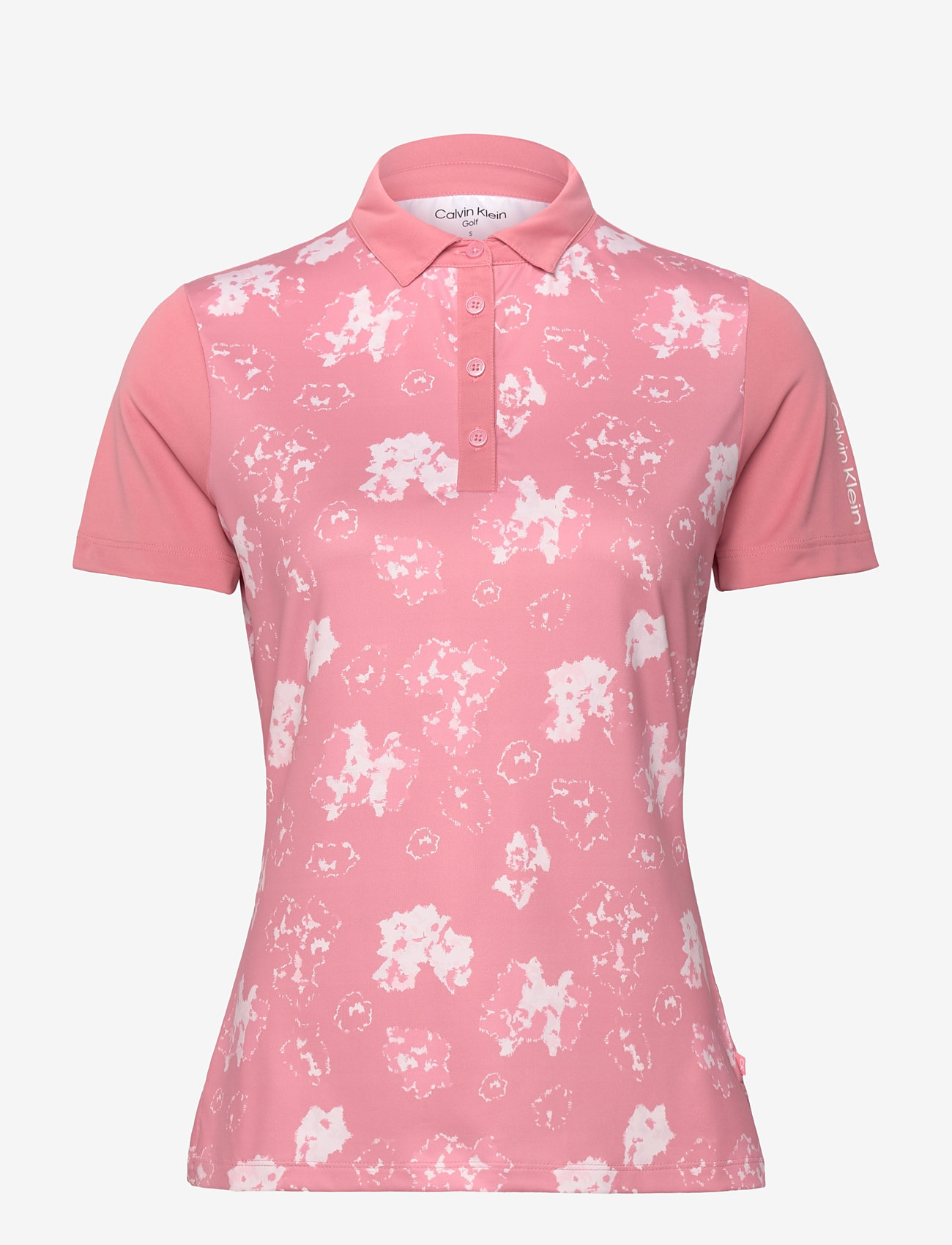 Calvin Klein Golf - HARMONY PRINTED S/S SHIRT - toppe & t-shirts - powder pink - 1