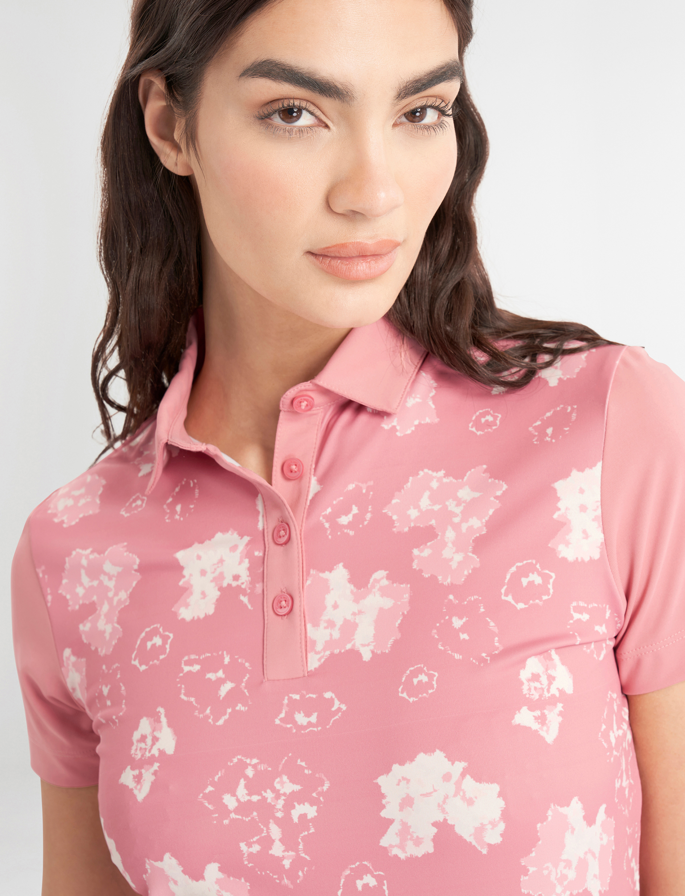 Calvin Klein Golf - HARMONY PRINTED S/S SHIRT - toppe & t-shirts - powder pink - 4