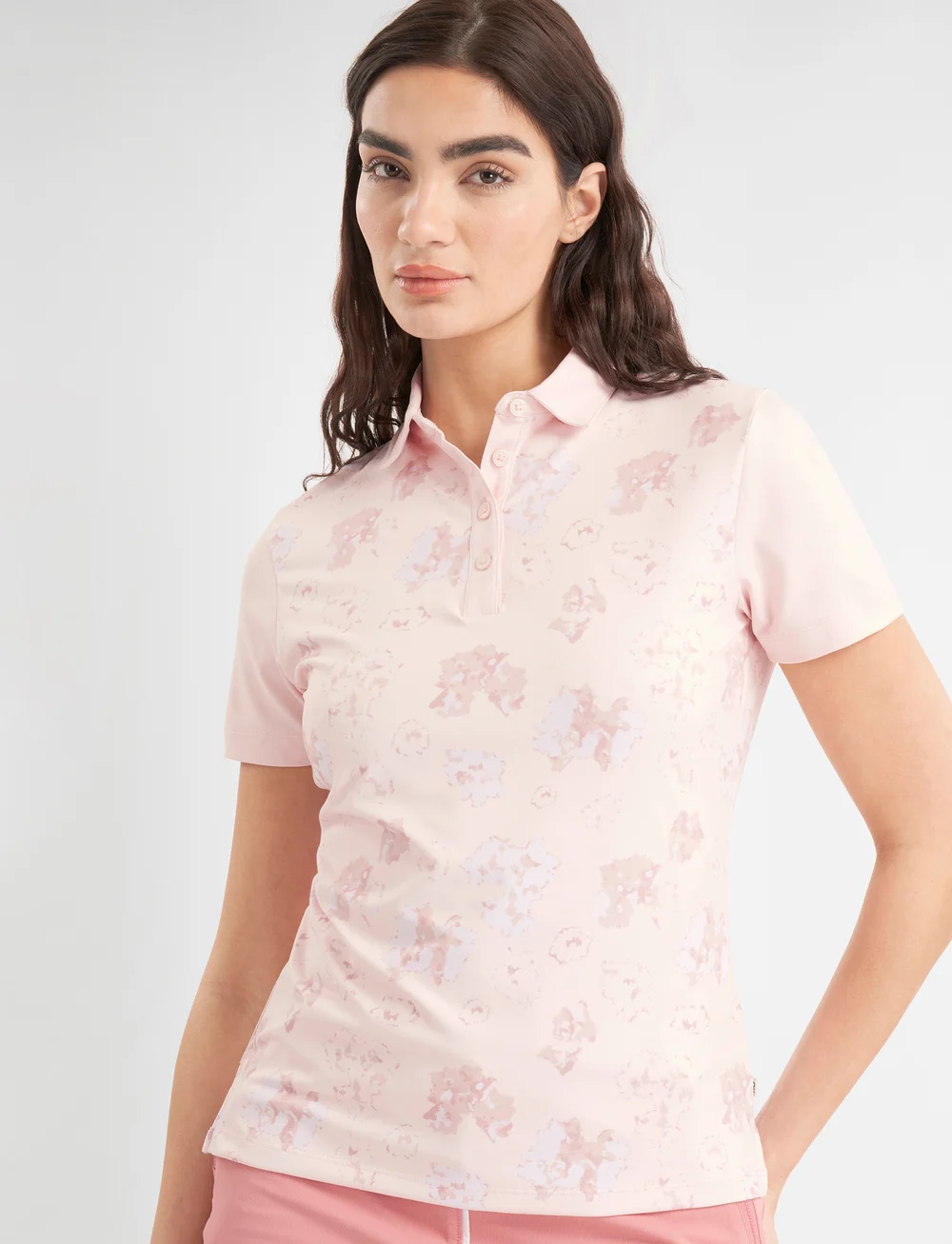 Calvin Klein Golf - HARMONY PRINTED S/S SHIRT - oberteile & t-shirts - shell pink - 5