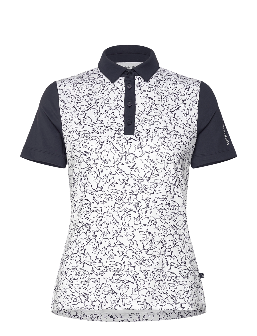 Calvin Klein Golf - HARMONY PRINTED S/S SHIRT - oberteile & t-shirts - white - 1