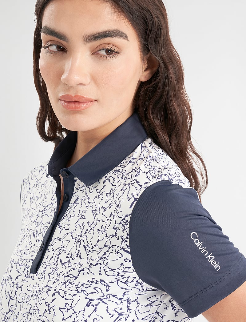 Calvin Klein Golf - HARMONY PRINTED S/S SHIRT - toppar & t-shirts - white - 4