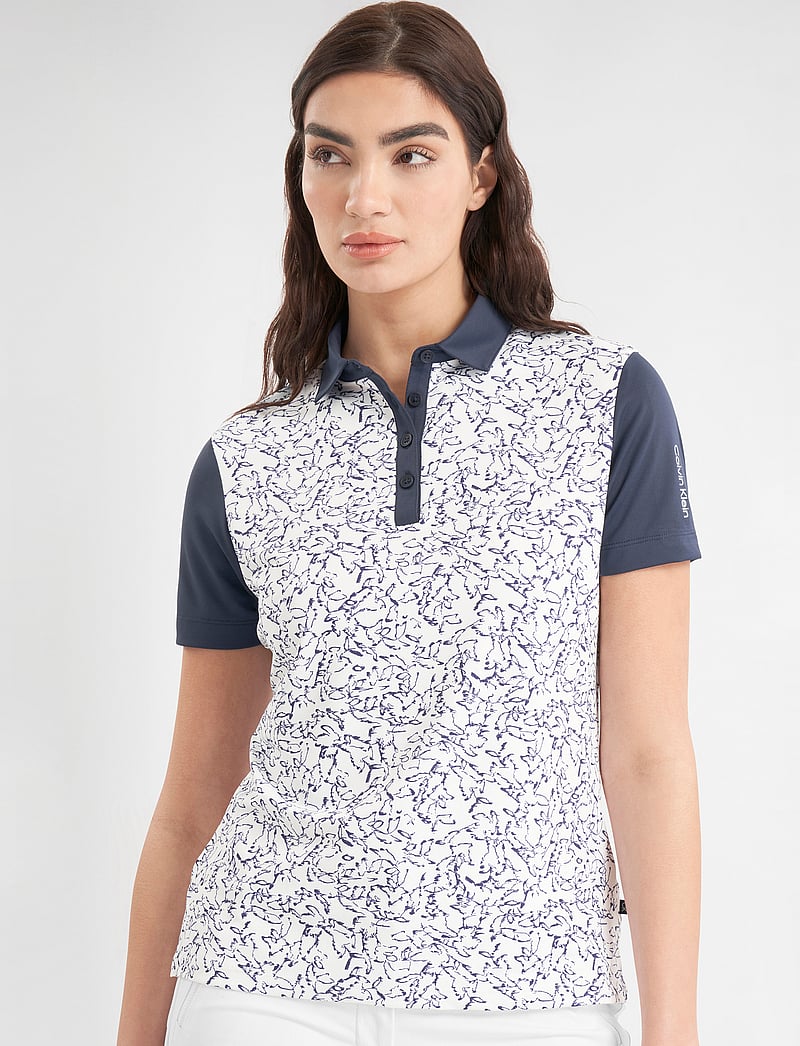 Calvin Klein Golf - HARMONY PRINTED S/S SHIRT - toppar & t-shirts - white - 5