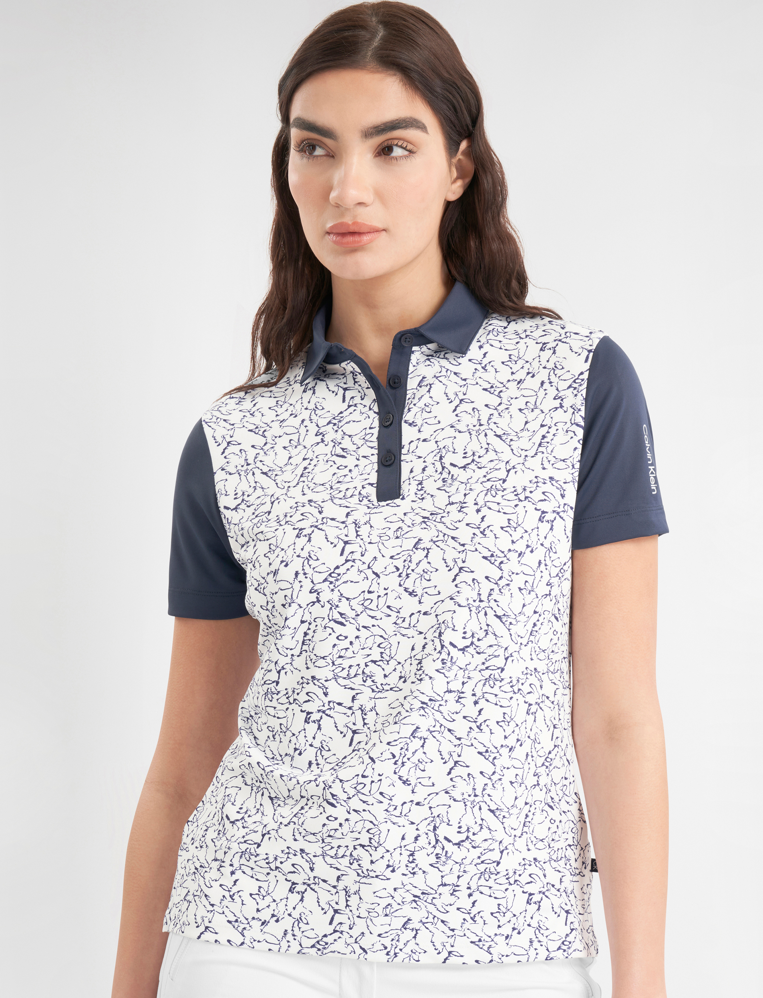 Calvin Klein Golf - HARMONY PRINTED S/S SHIRT - oberteile & t-shirts - white - 5