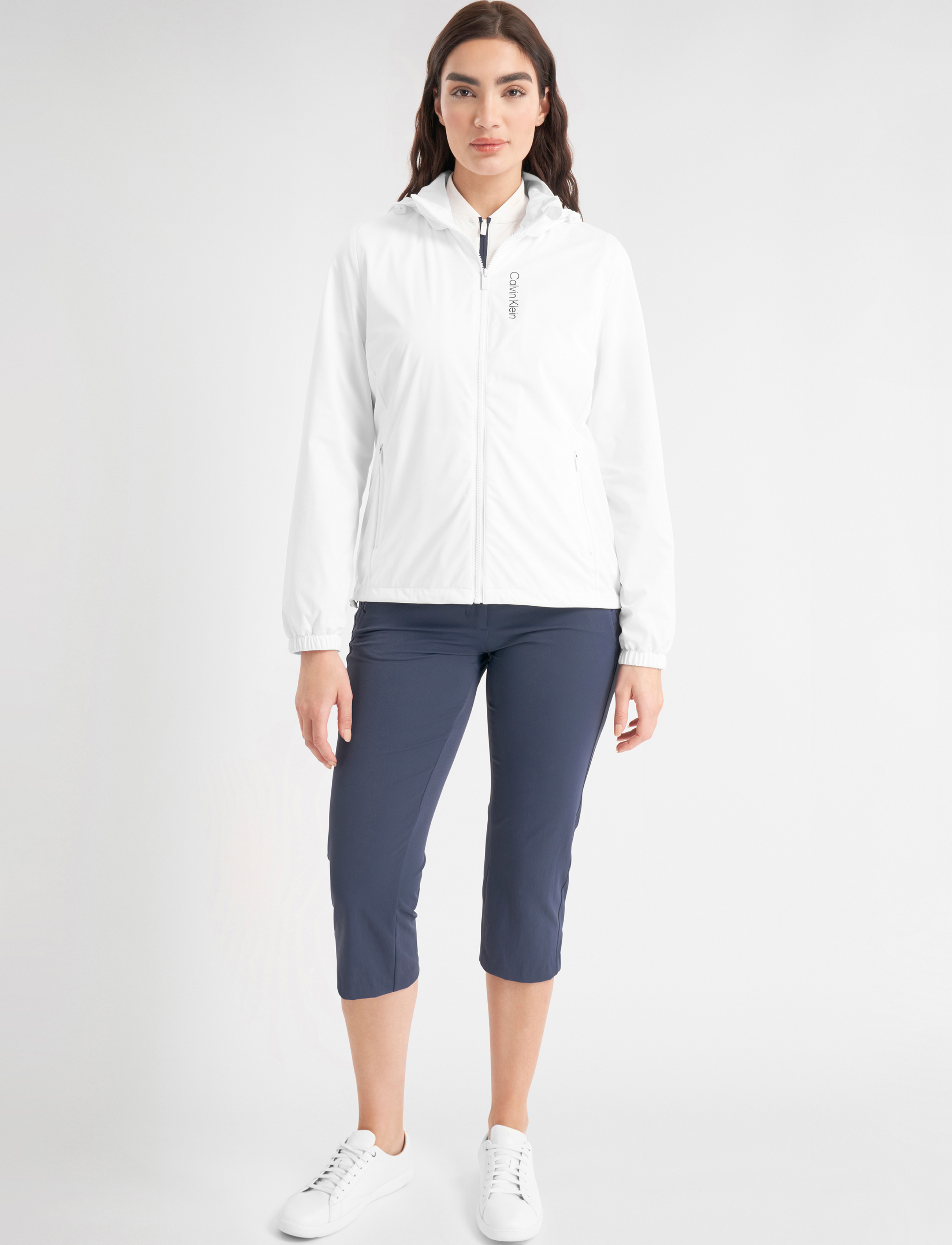 Calvin Klein Golf - OSO HOODED WINDBREAKER - golf jackets - white - 3