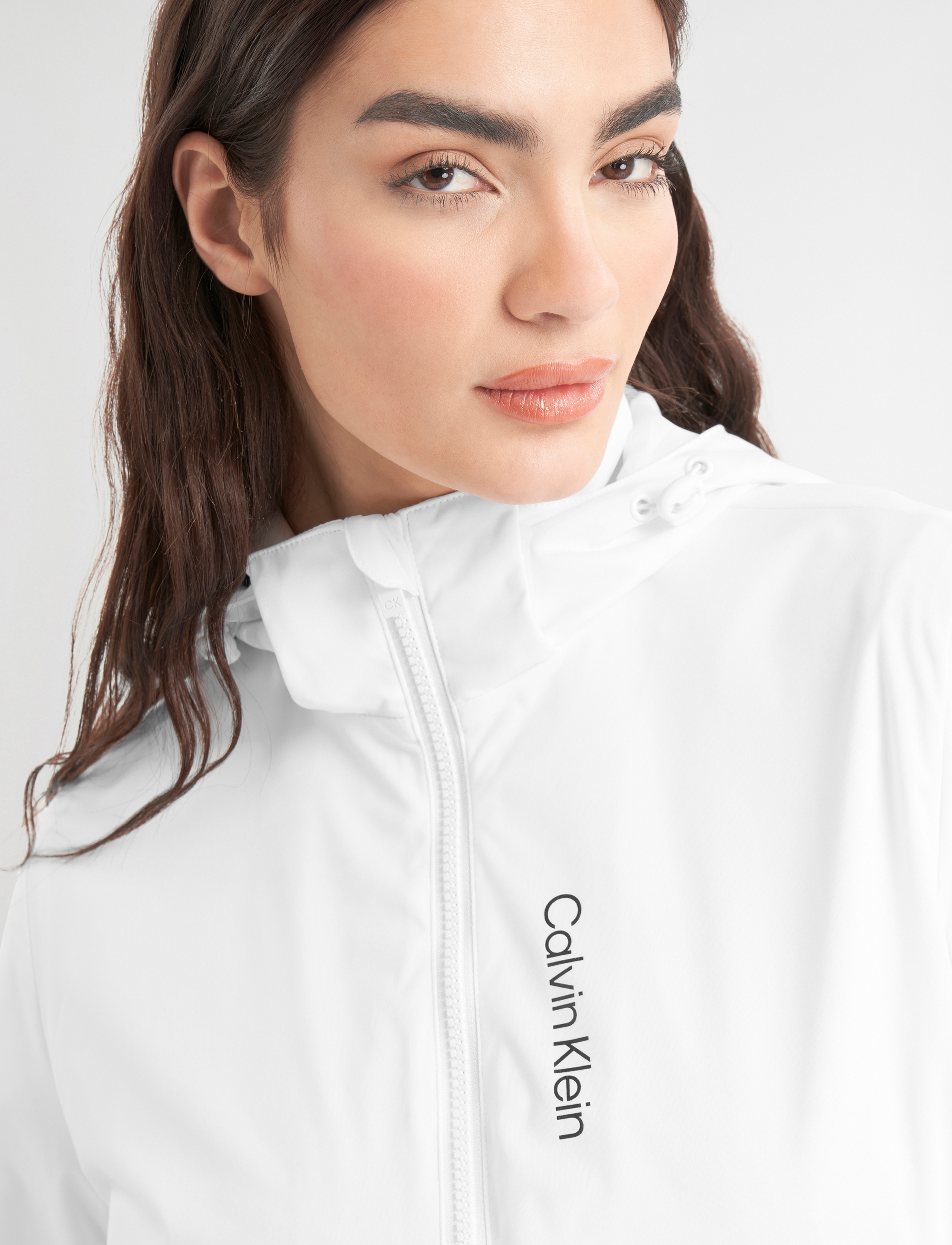 Calvin Klein Golf - OSO HOODED WINDBREAKER - golf jackets - white - 4