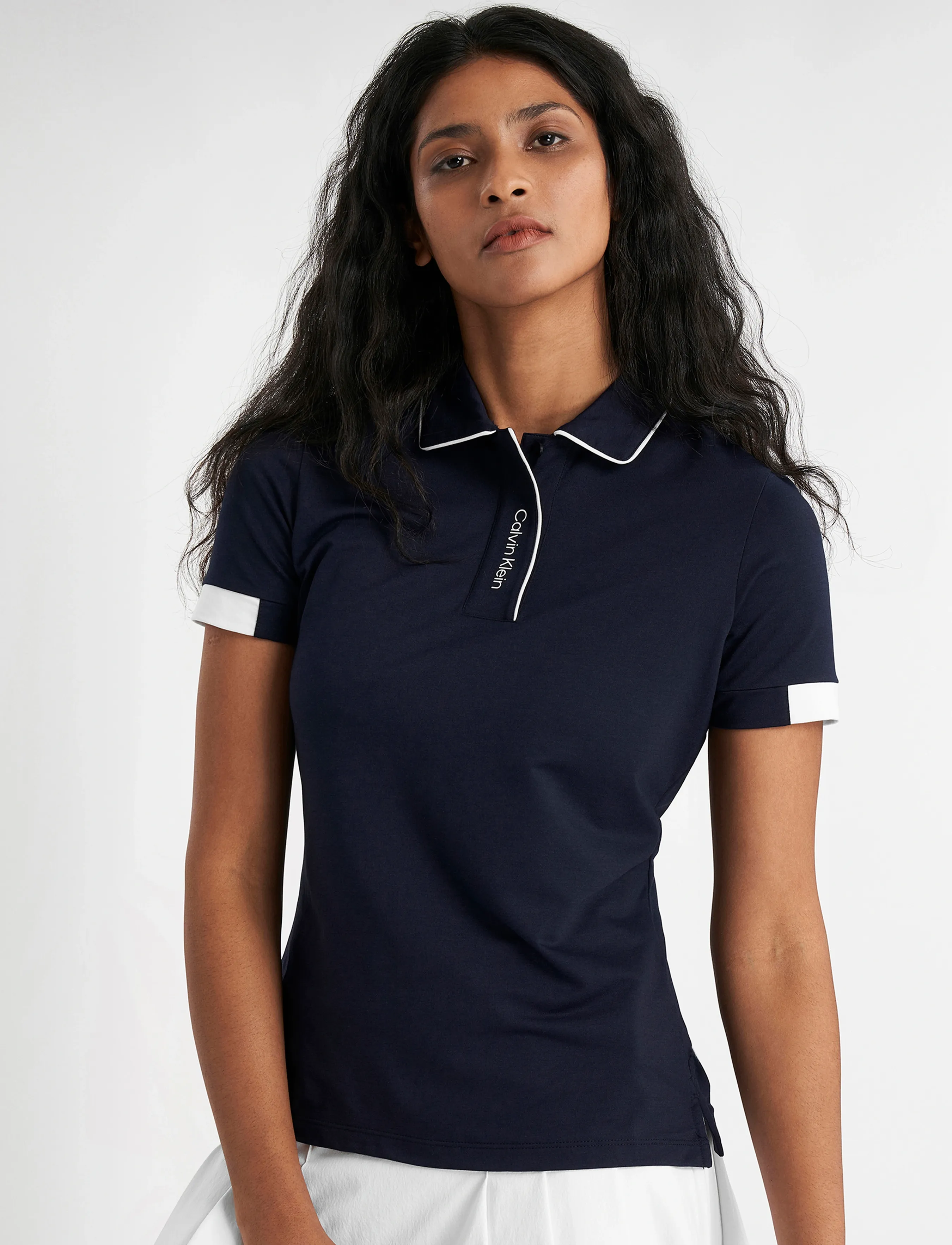 Calvin Klein Golf Destin S/S Polo, Kvinder, Kortærmet Poloshirt, Navy, Str: 10