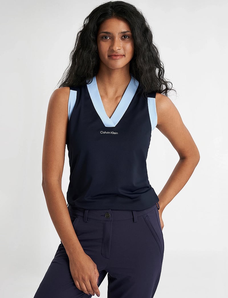 Calvin Klein Golf - JUNO JERSEY S/LESS POLO - koszulki polo - navy - 5